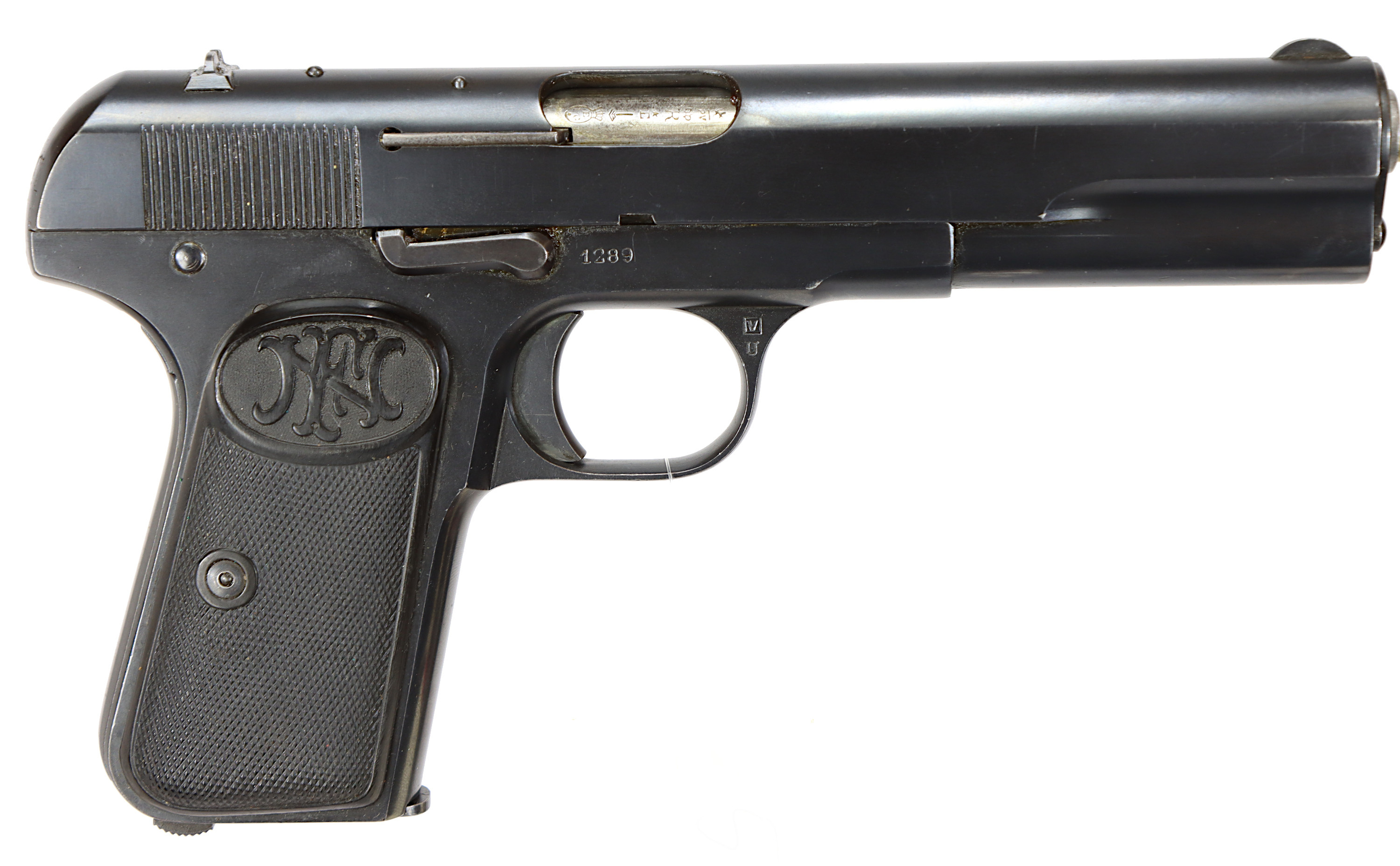 PISTOL, fabrikat FN, modell 1903, kaliber 9x20, tillv.nr 1289.