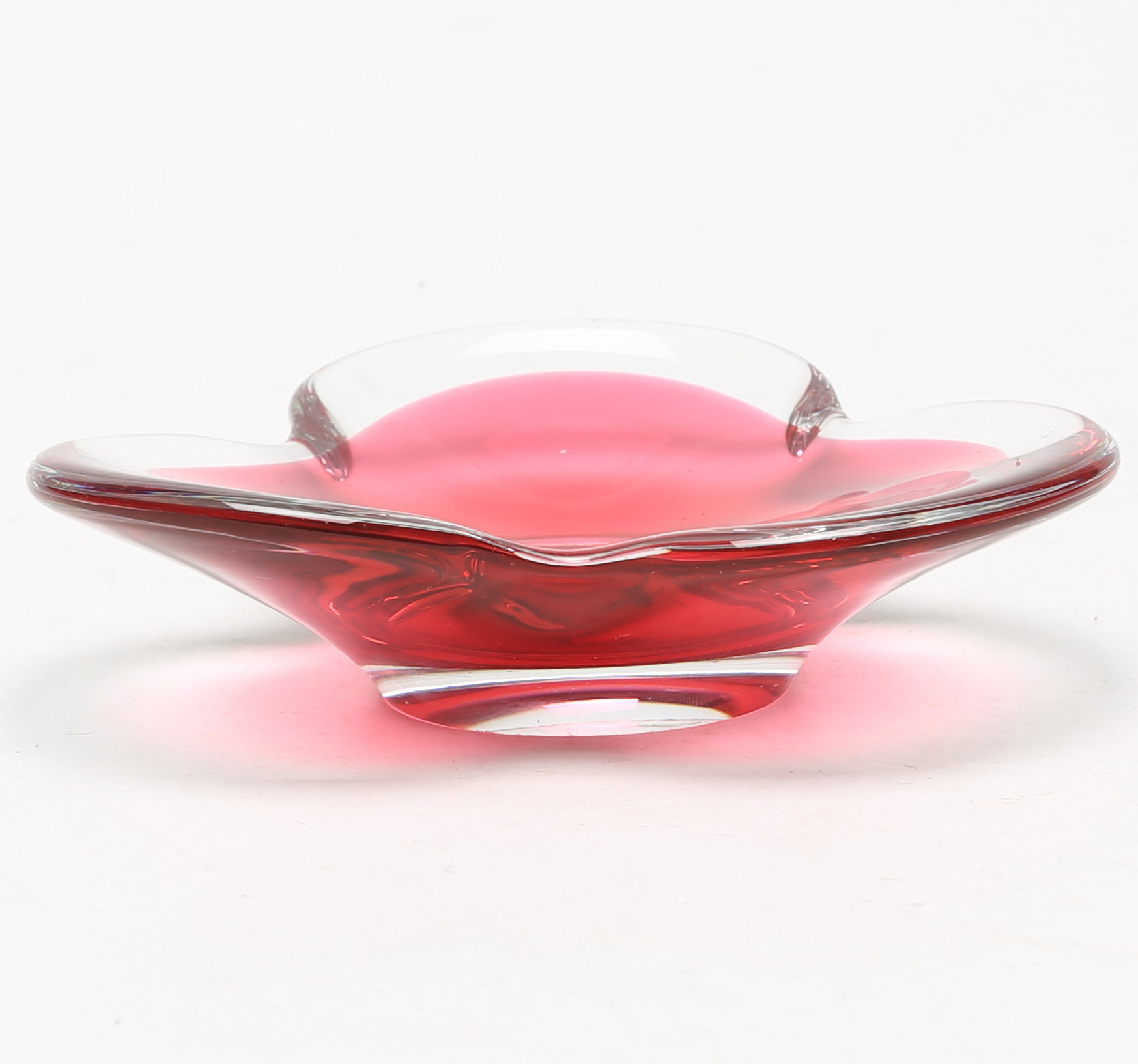 MINISKÅL, glas, Åfors "Rubin" signerad.