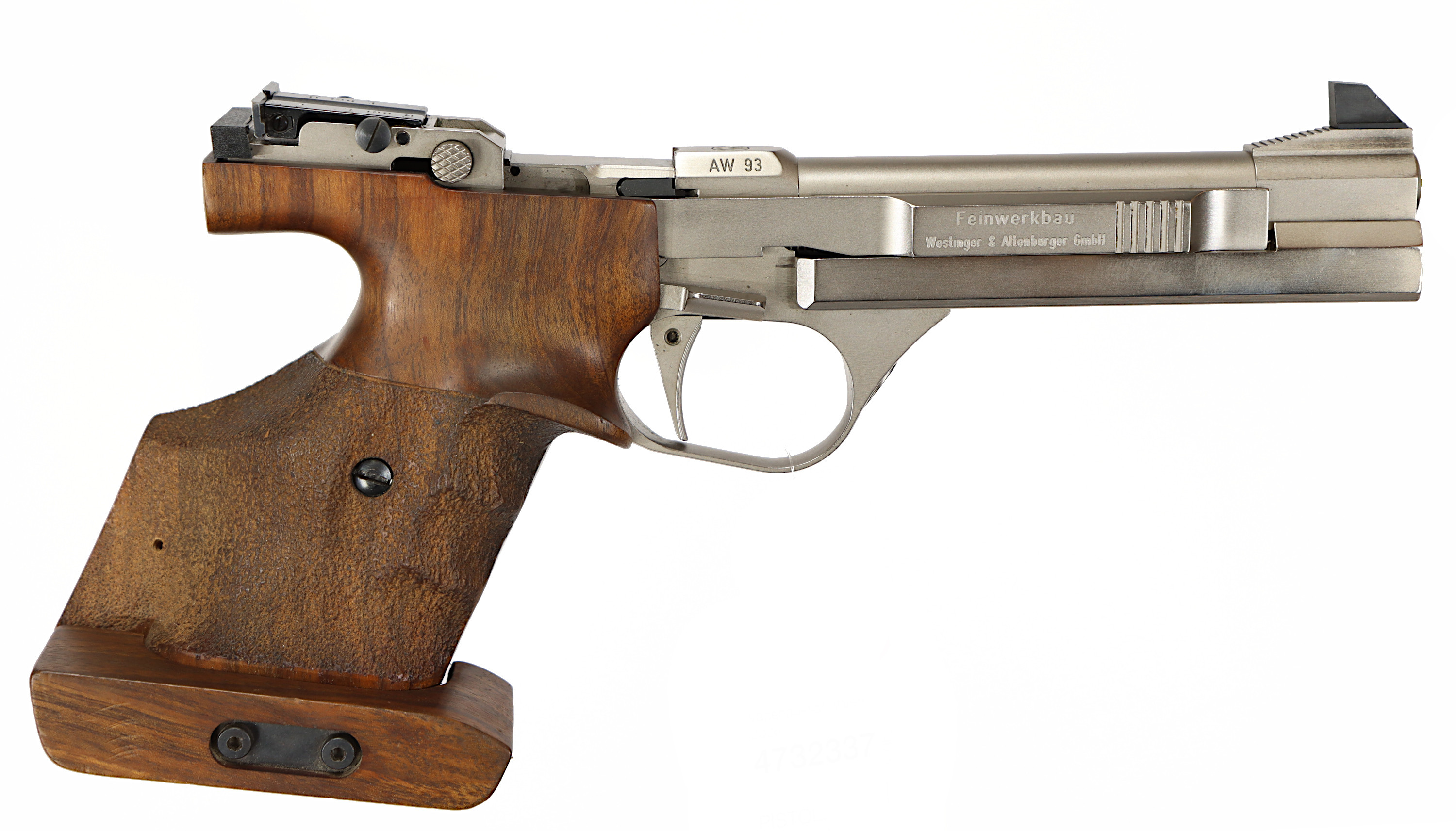 PISTOL, fabrikat fe, modell AW93, kaliber .22lr, tillv.nr 1222, se-nr SE0126838.