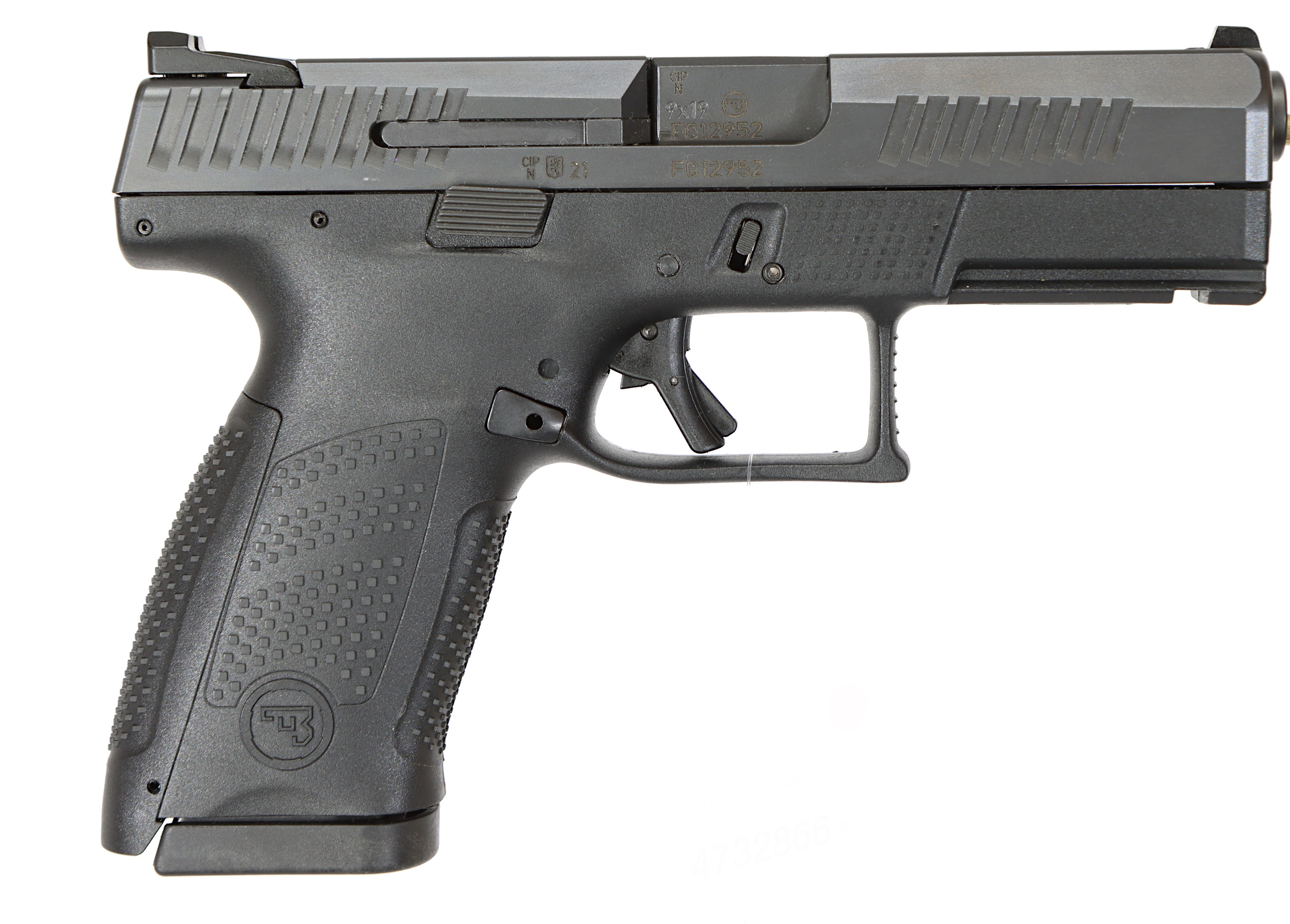 PISTOL, Halvautomatisk, fabrikat CZ, modell P-10C, kaliber 9X19, tillv.nr F012952, se-nr SE3266255.
