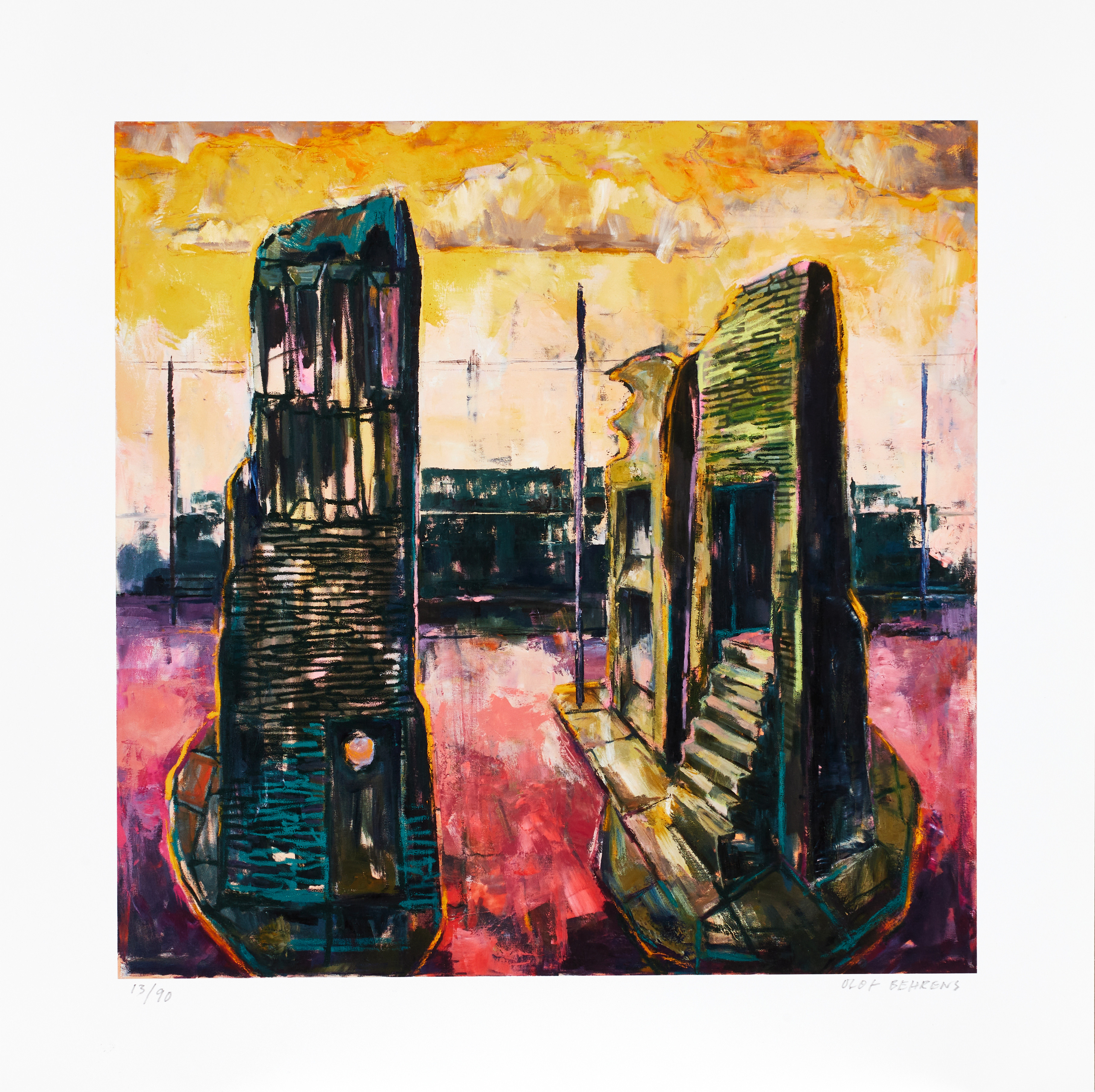 OLOF BEHRENS (född 1978). "Avtryck #2", signerad och numrerad 13/90, giclée.