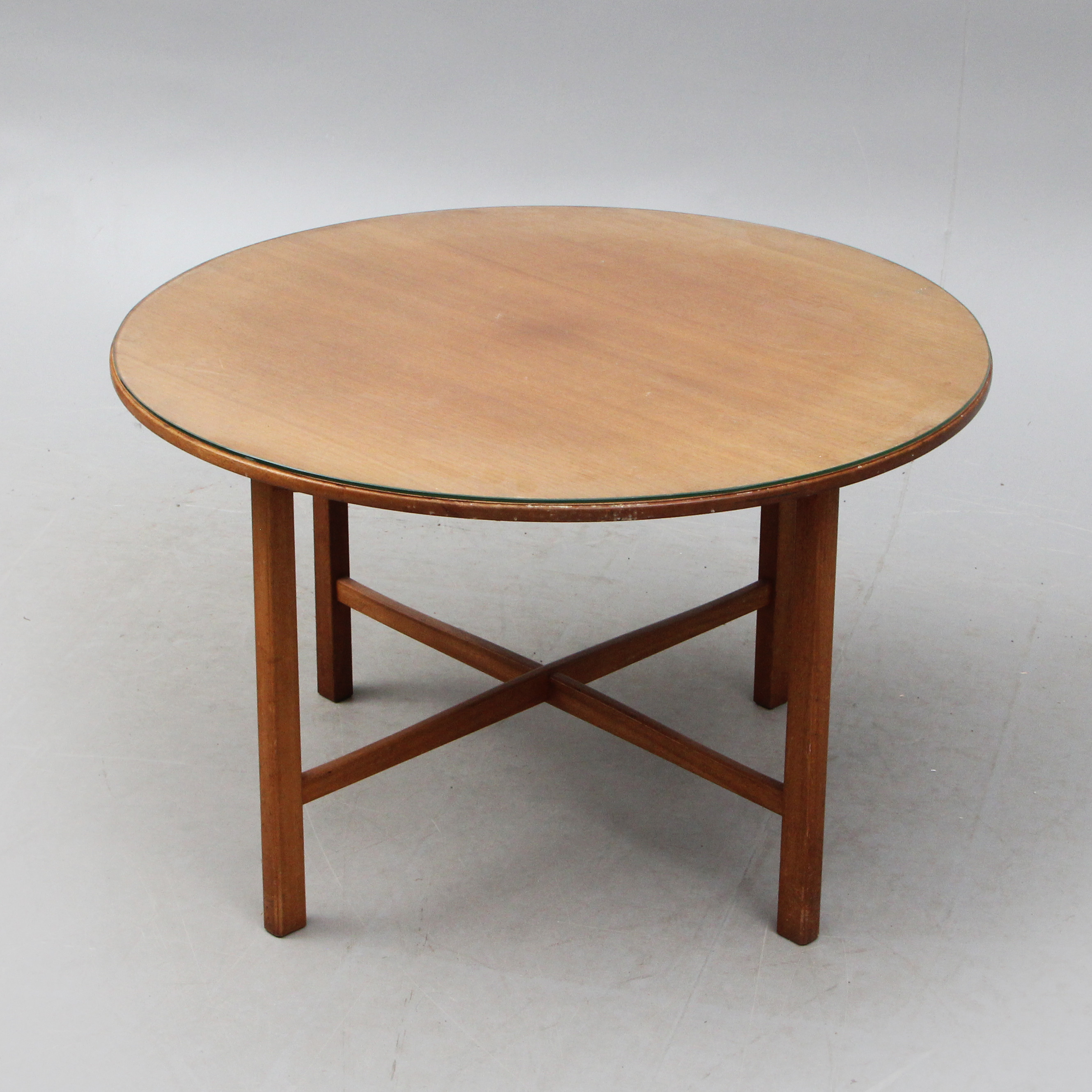 SOFFBORD, mahogny/glas.