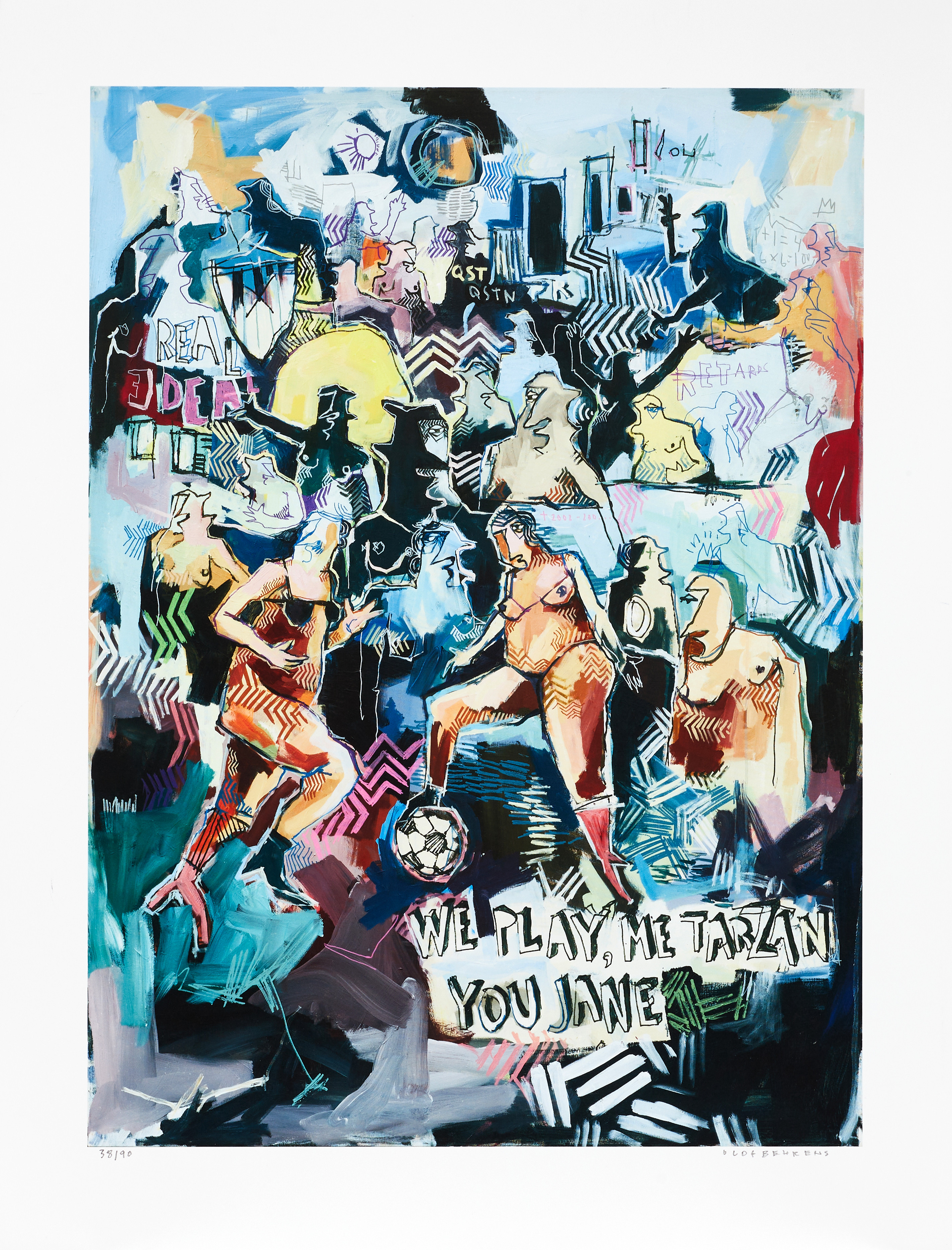 OLOF BEHRENS (född 1978). "Me Tarzan you Jane", signerad och numrerad 38/90, giclée.