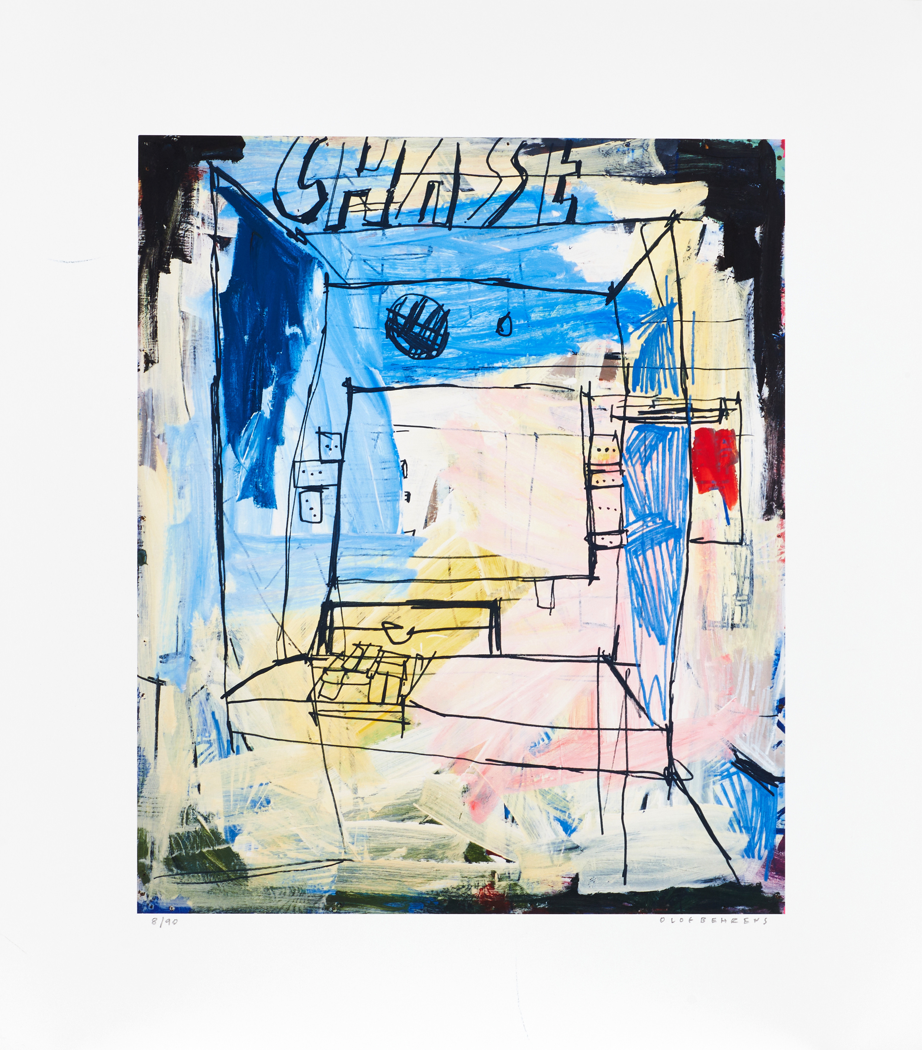 OLOF BEHRENS (född 1978). "Chase", signerad och numrerad 8/90, giclée.