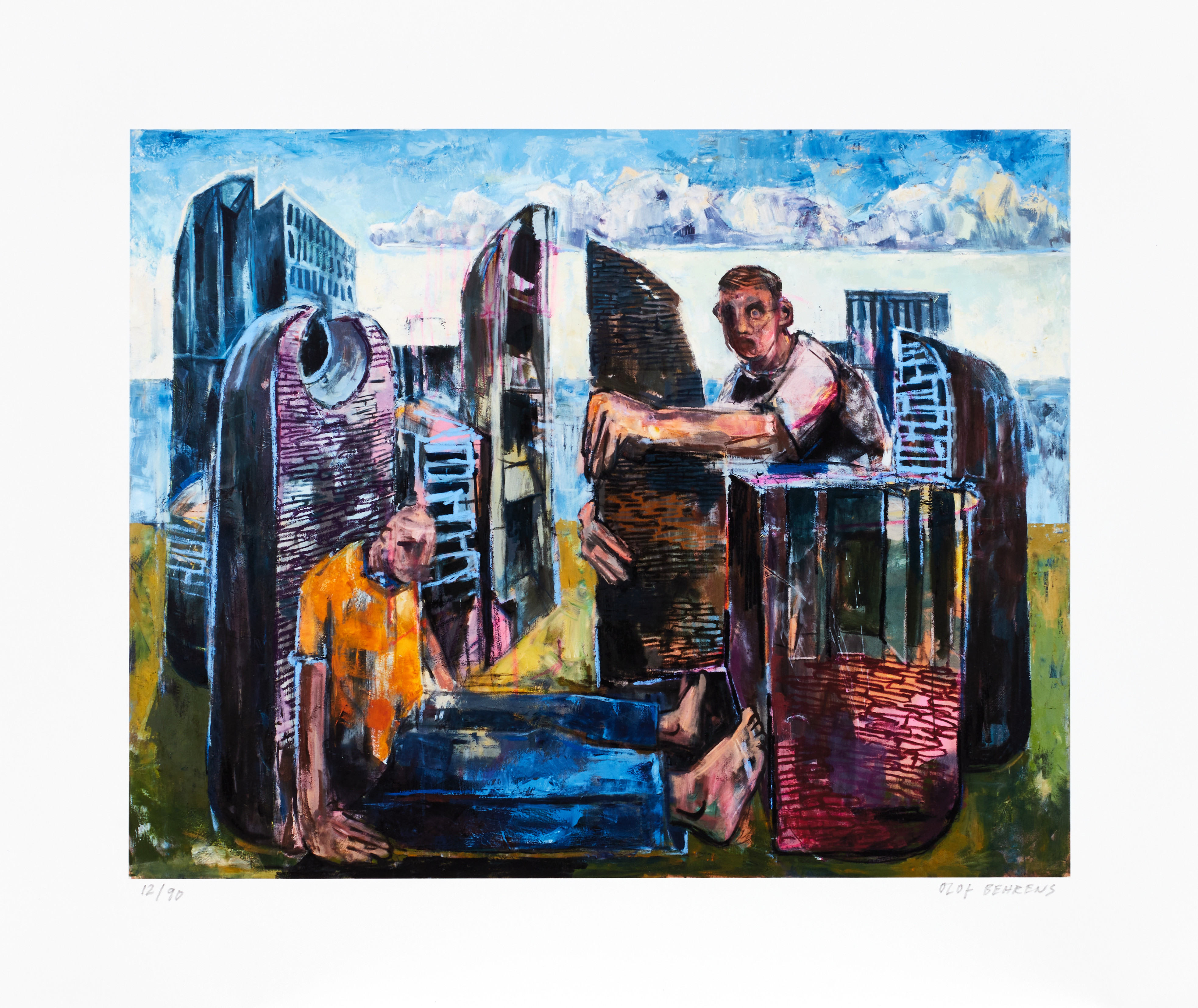OLOF BEHRENS (född 1978). "Vid stora vatten", signerad och numrerad 12/90, giclée.