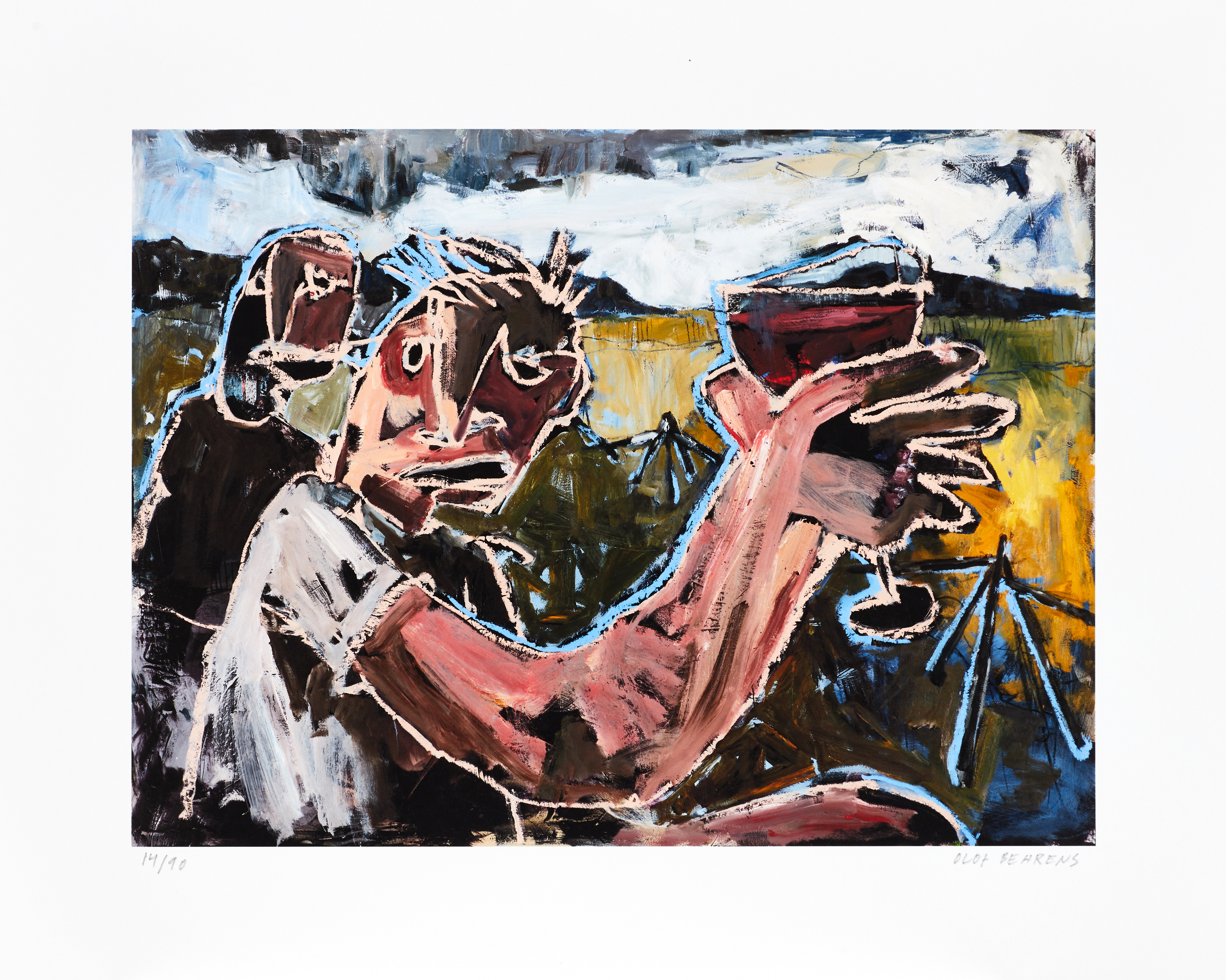 OLOF BEHRENS (född 1978). "Horisont", signerad och numrerad 14/90, giclée.