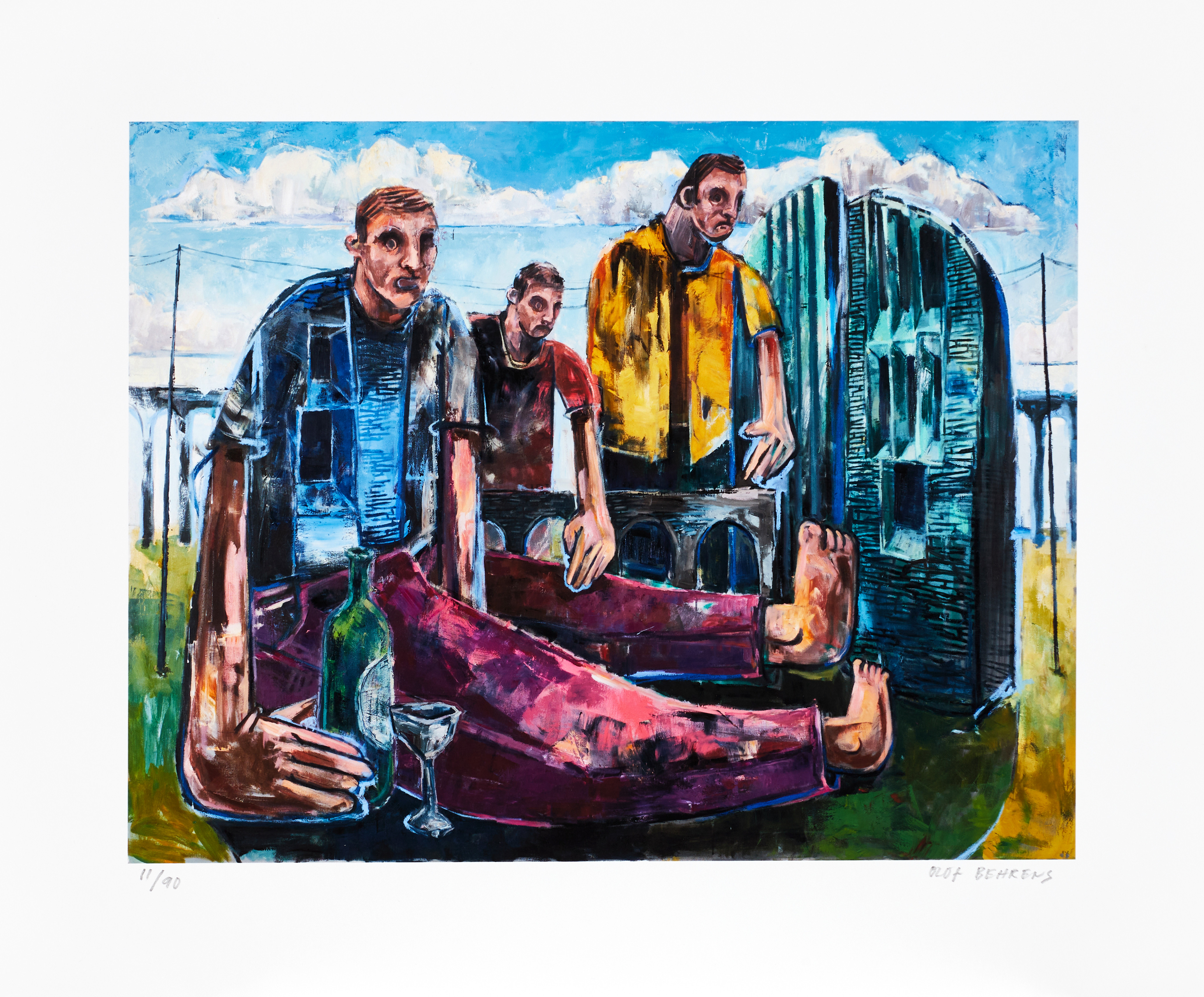 OLOF BEHRENS (född 1978). "De andra", signerad och numrerad 13/90, giclée.