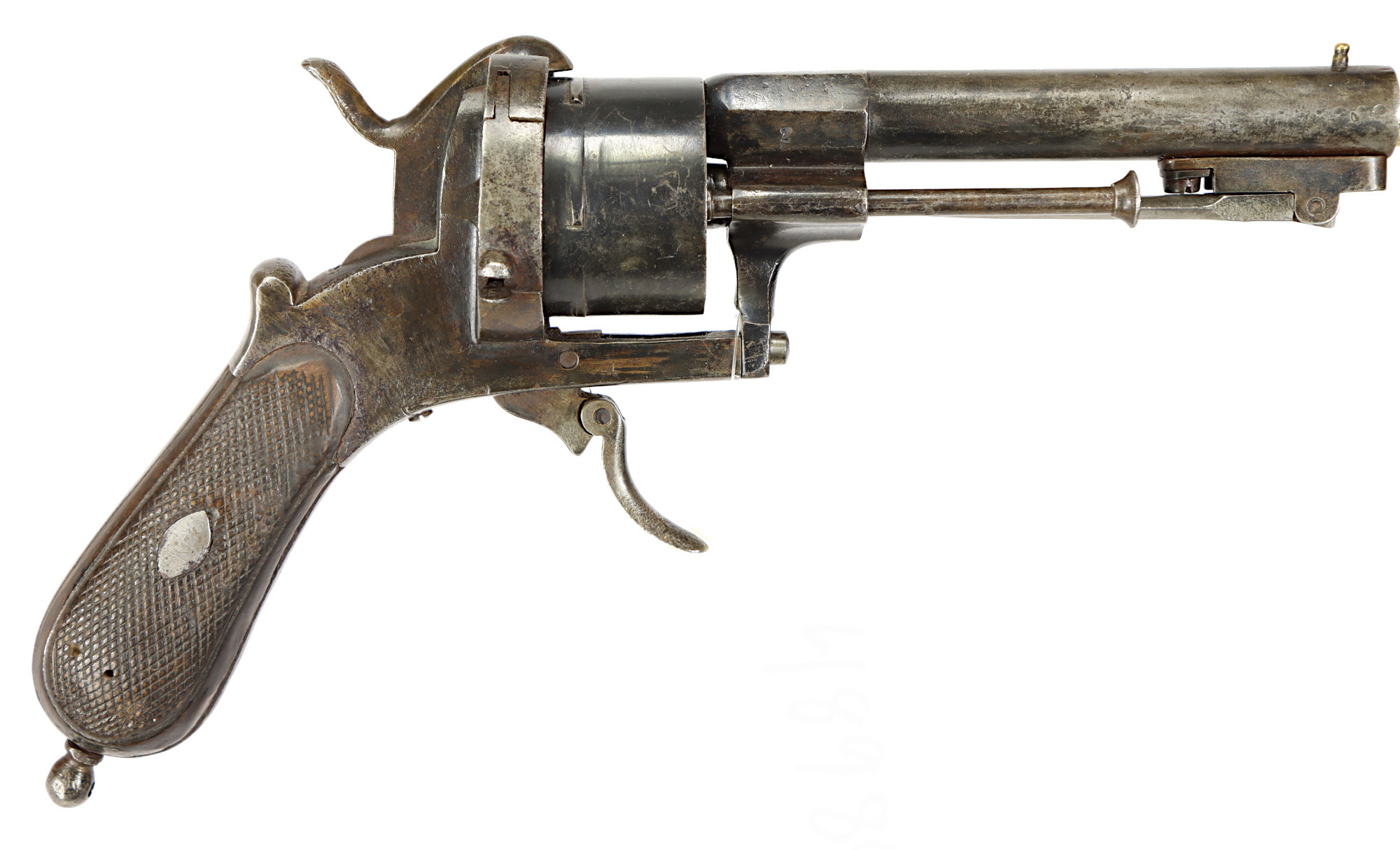 REVOLVER, fabrikat Belgisk, kaliber 11mm PF, tillv.nr 2, se-nr SE1250484.