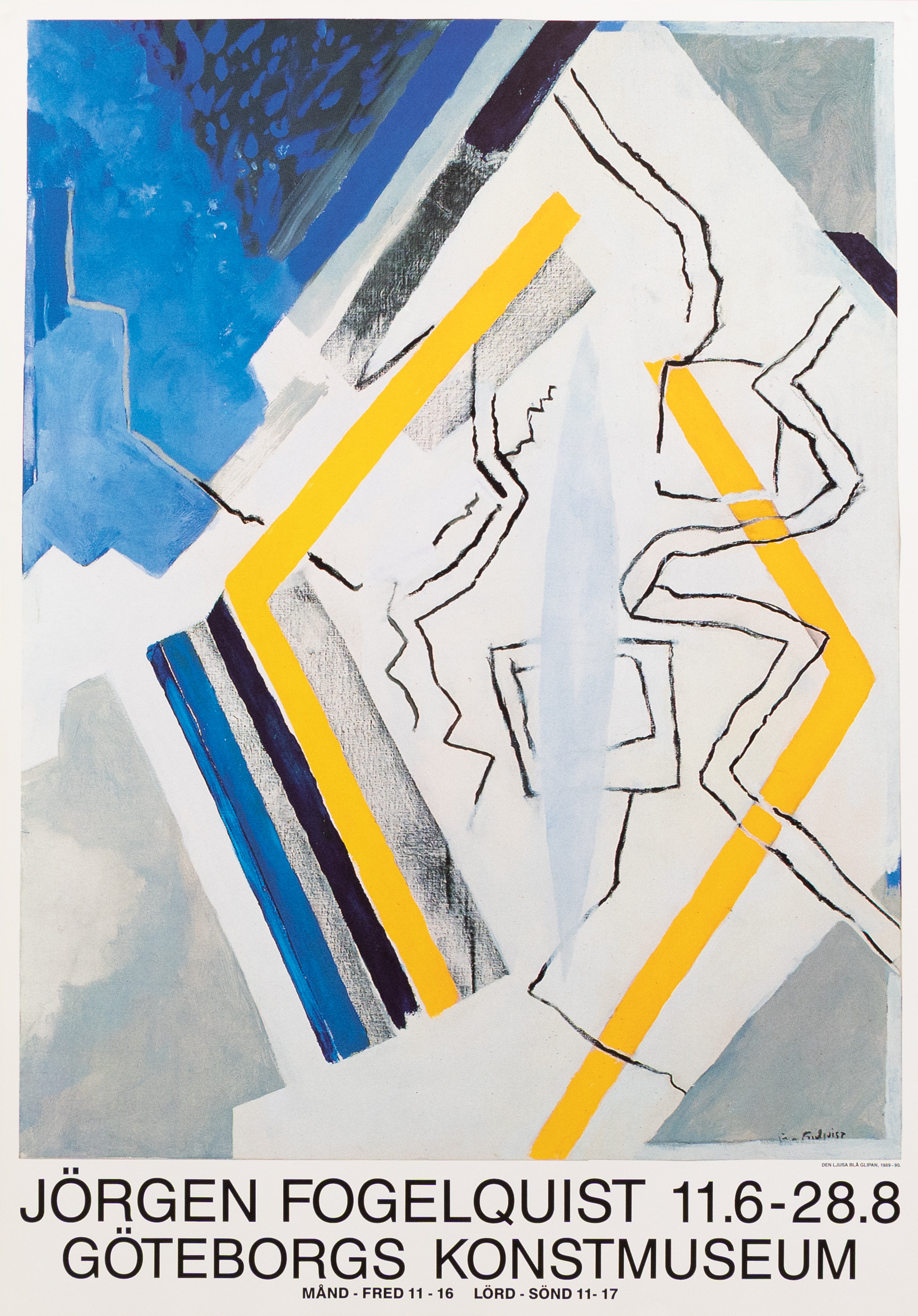 Utställningsaffisch, offsettryck, Jörgen Fogelquist, Göteborgs konstmuseum.