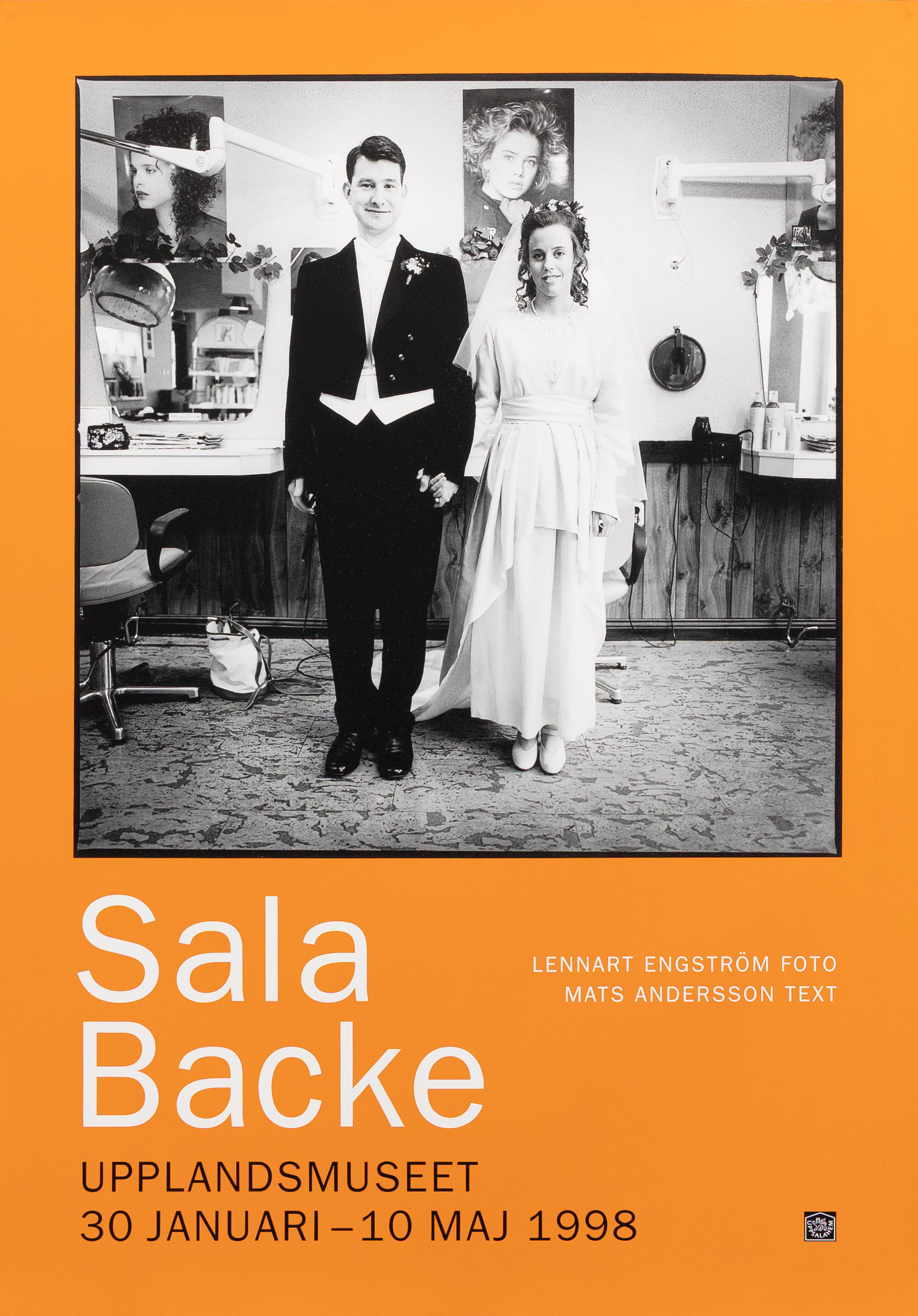 UTSTÄLLNINGSAFFISCH. Upplandsmuseet, Sala Backe 1998, offsettryck.