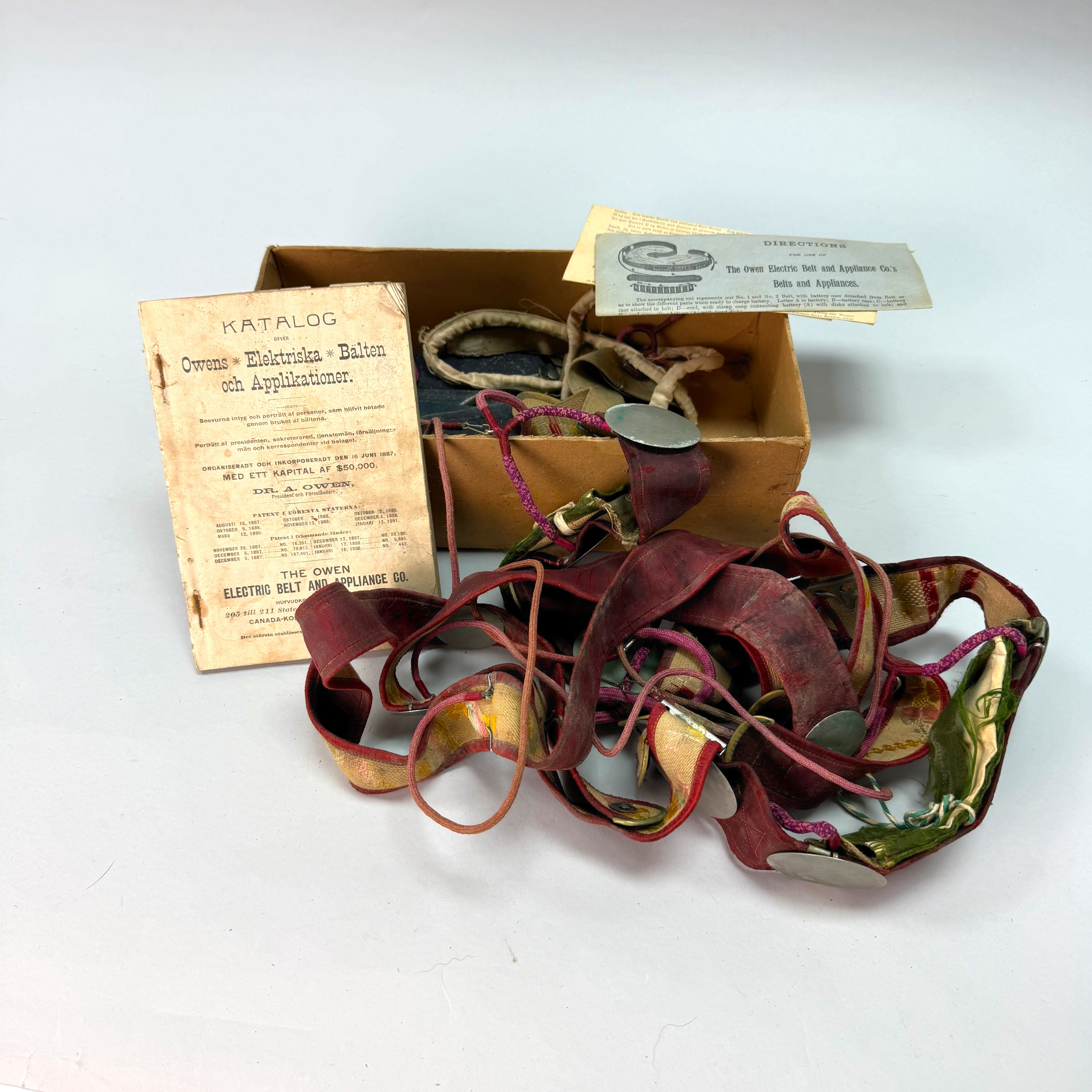 ELEKTRISK GÖRDEL - The Owen Electric Belt and Appliance Co. skiftet mellan 18/1900 tal.