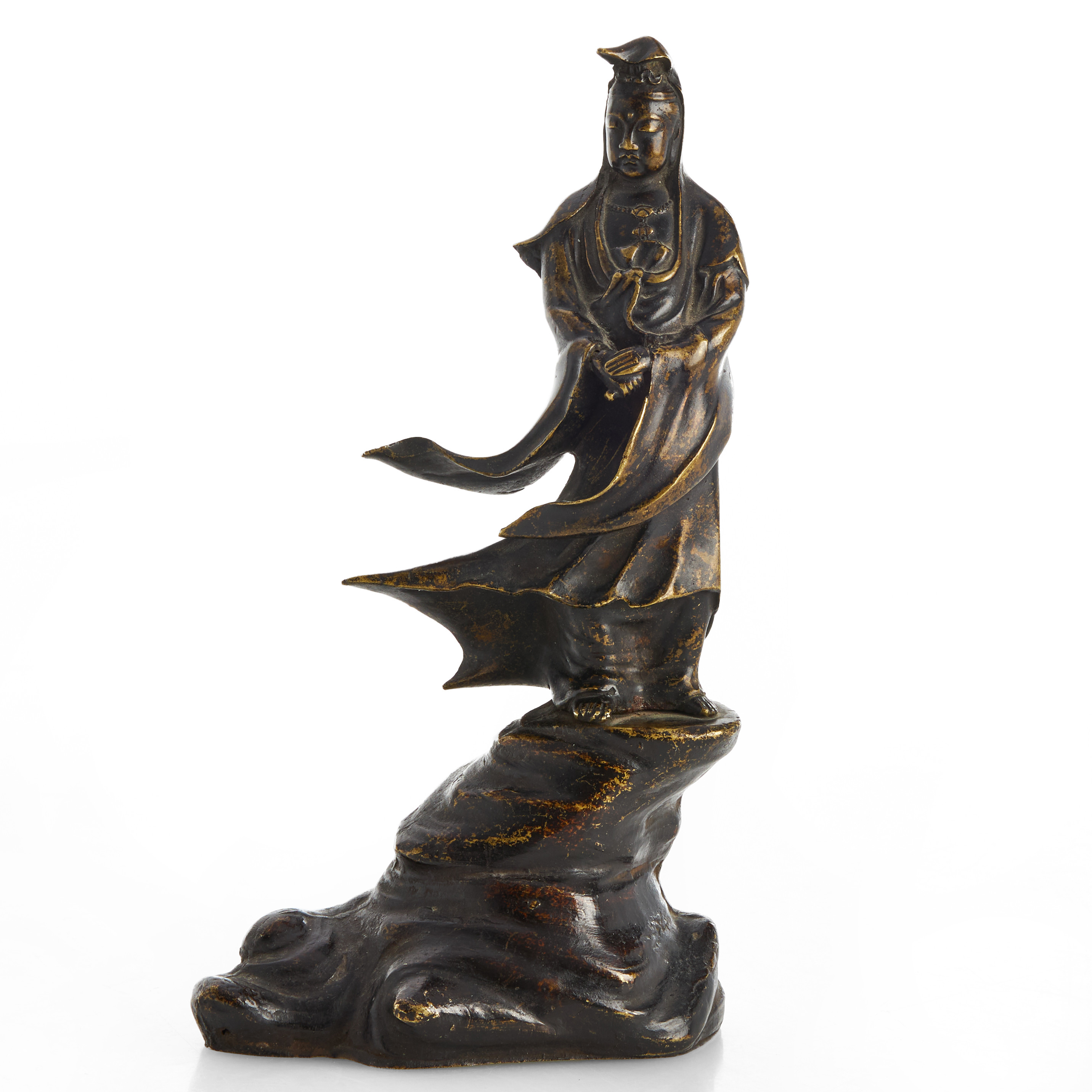 FIGURIN, kopparlegering, Japan, Kannon (Bodhisattva Avalokiteshvara), Meiji omkring 1900.
