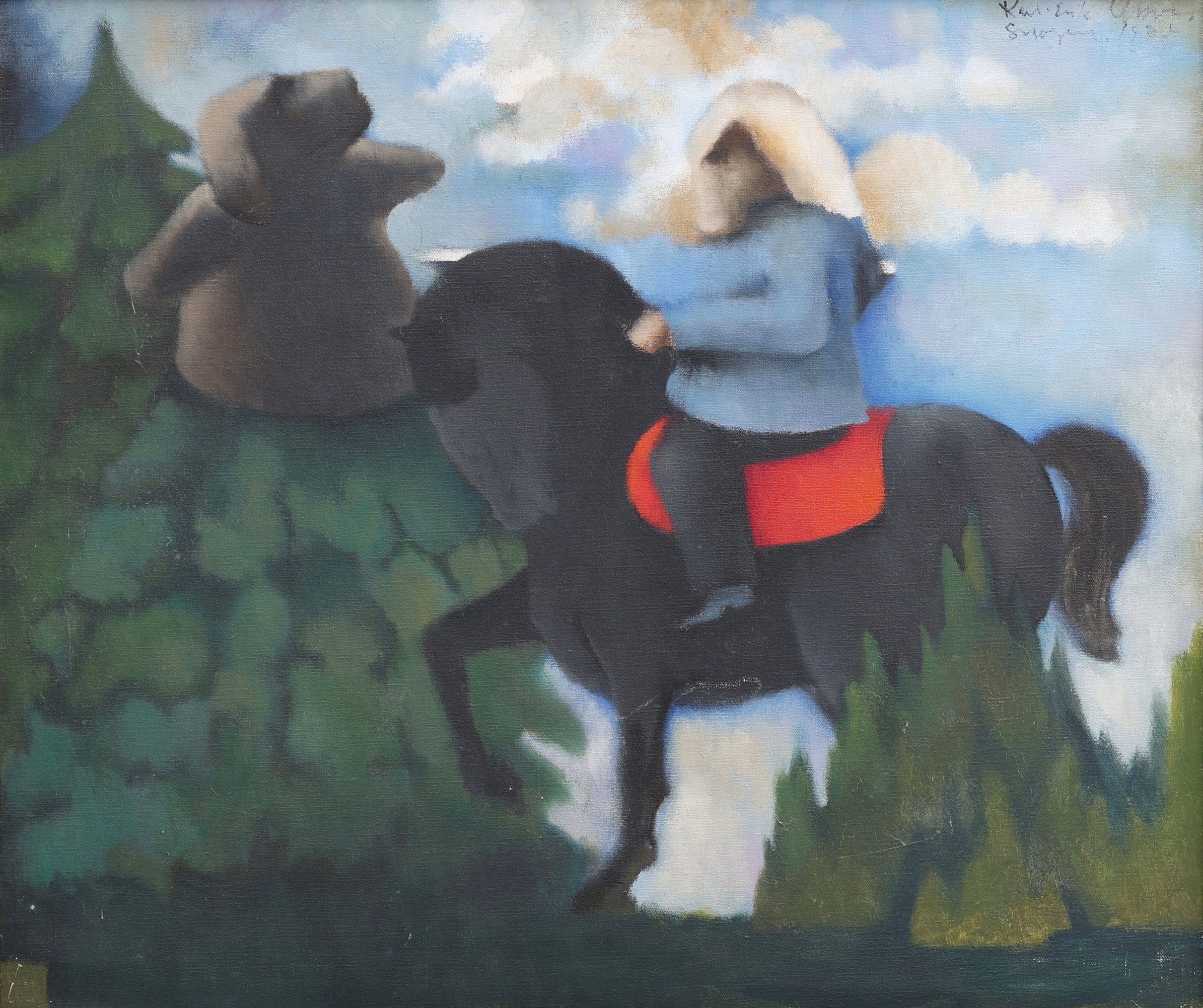 KARL-ERIK OLSSON "SNOGERÖD" 1927-1995. OLJA PÅ DUK, UTA TITEL, SIGNERAD OCH OTYDLIGT DATERAD.