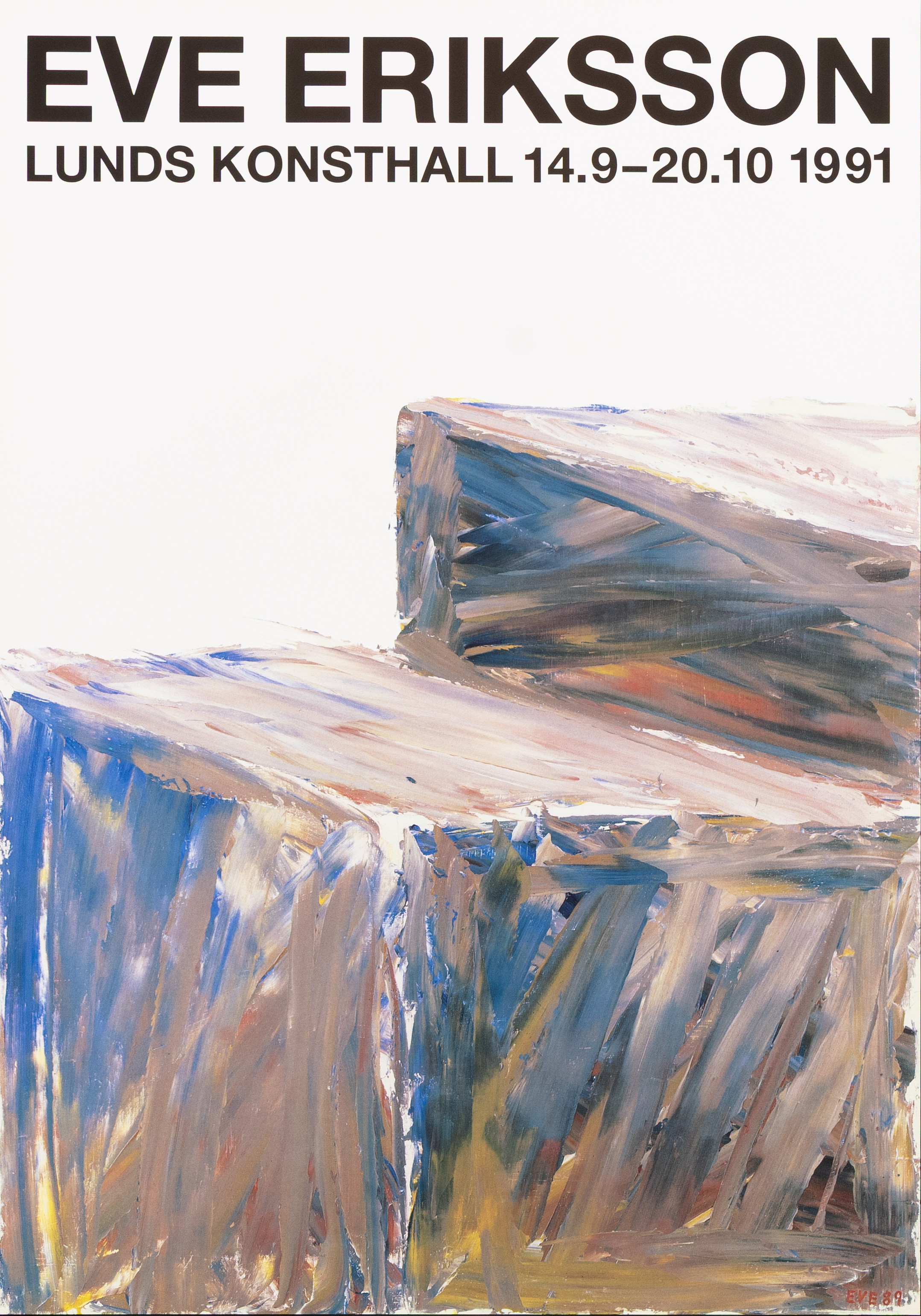 UTSTÄLLNINGSAFFISCH, offsettryck, Eve Eriksson, Lunds Konsthall.