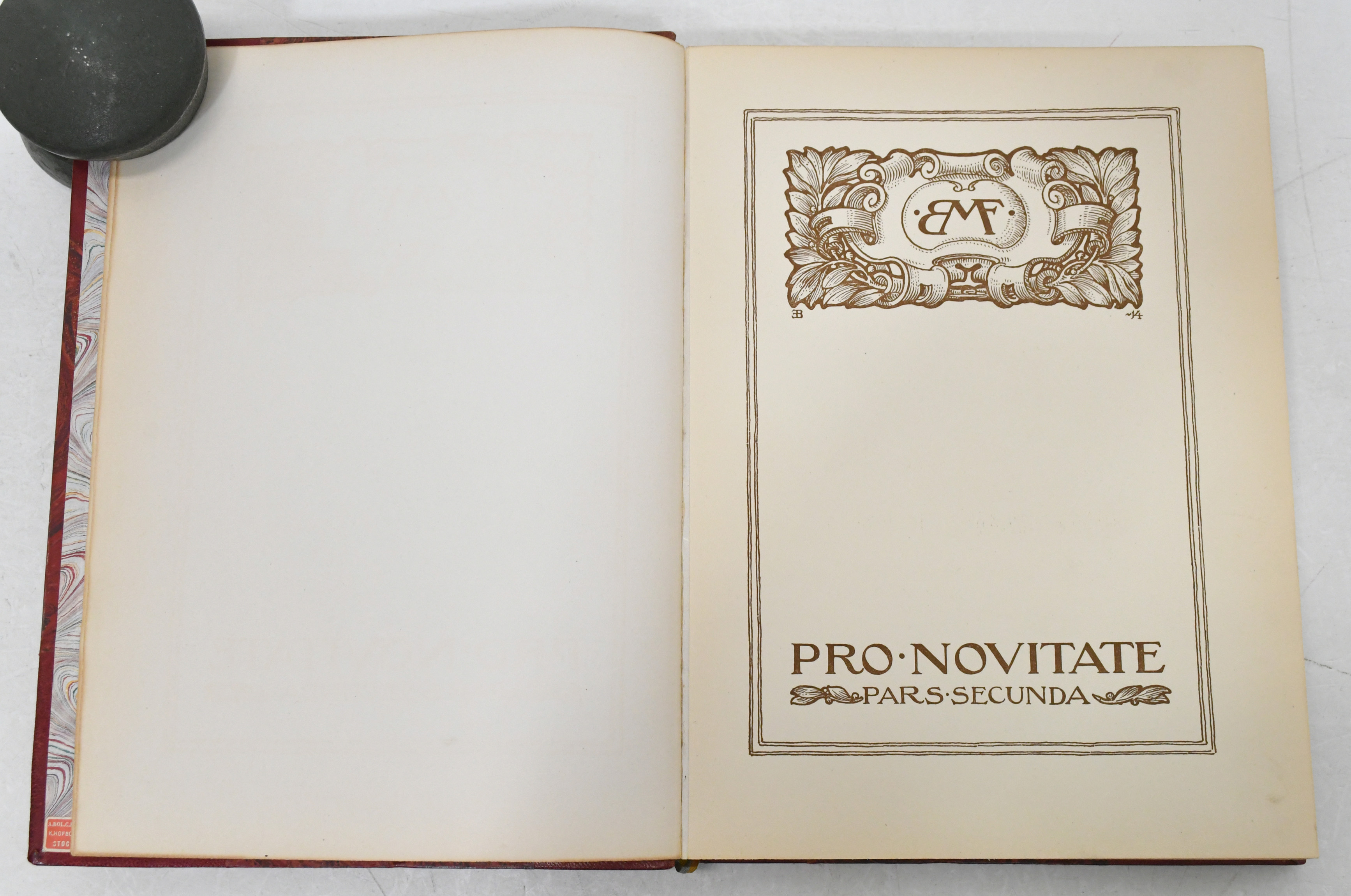 Pro Novitate. Pars secunda. Festskrift utgifven af Svenska Bokhandelsmedhjälpare-föreningen till minne af dess 25-åriga tillvaro 1888-1913.