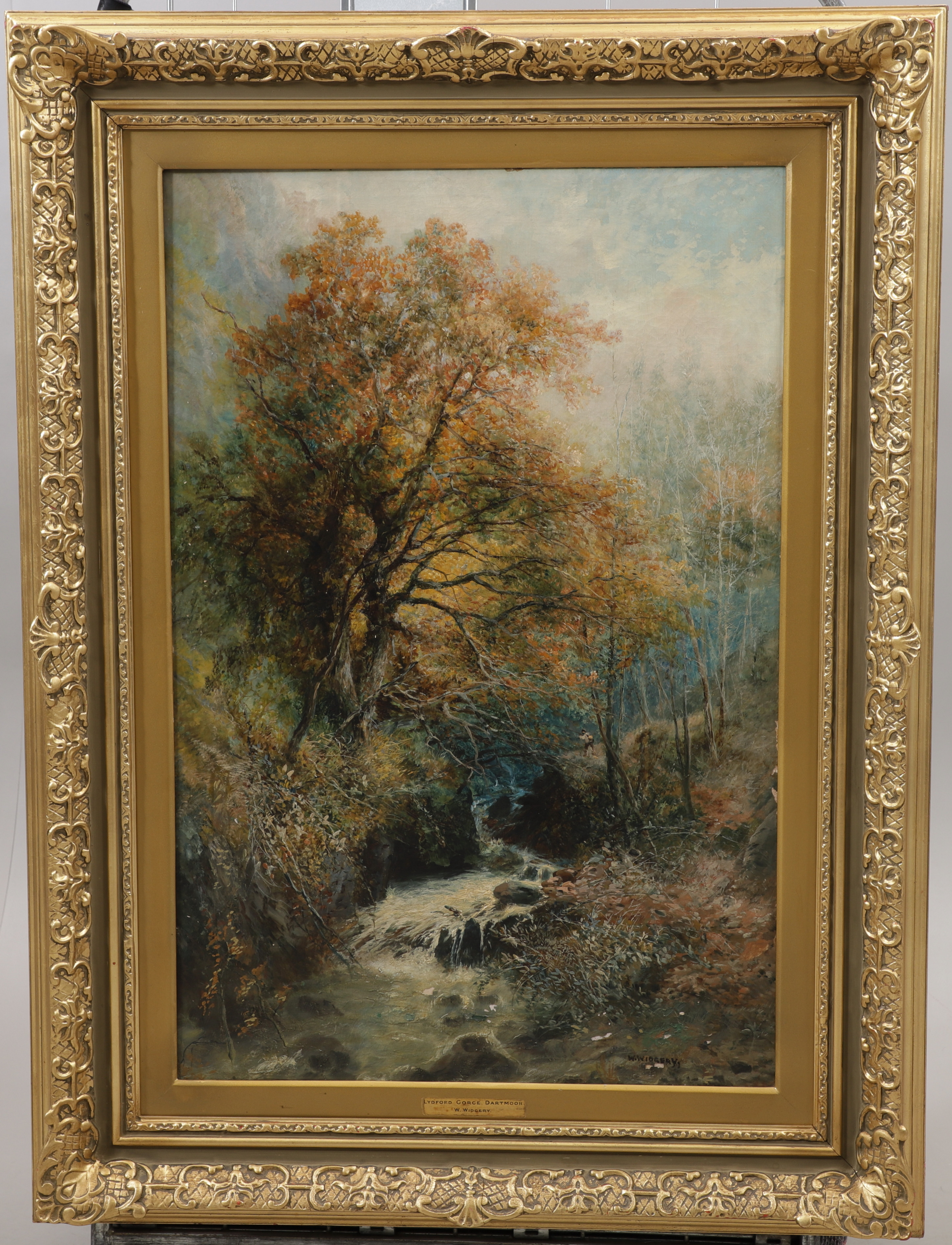 WILLIAM WIDGERY (1822-93). Fiskare i landskap, olja på duk, signerad.