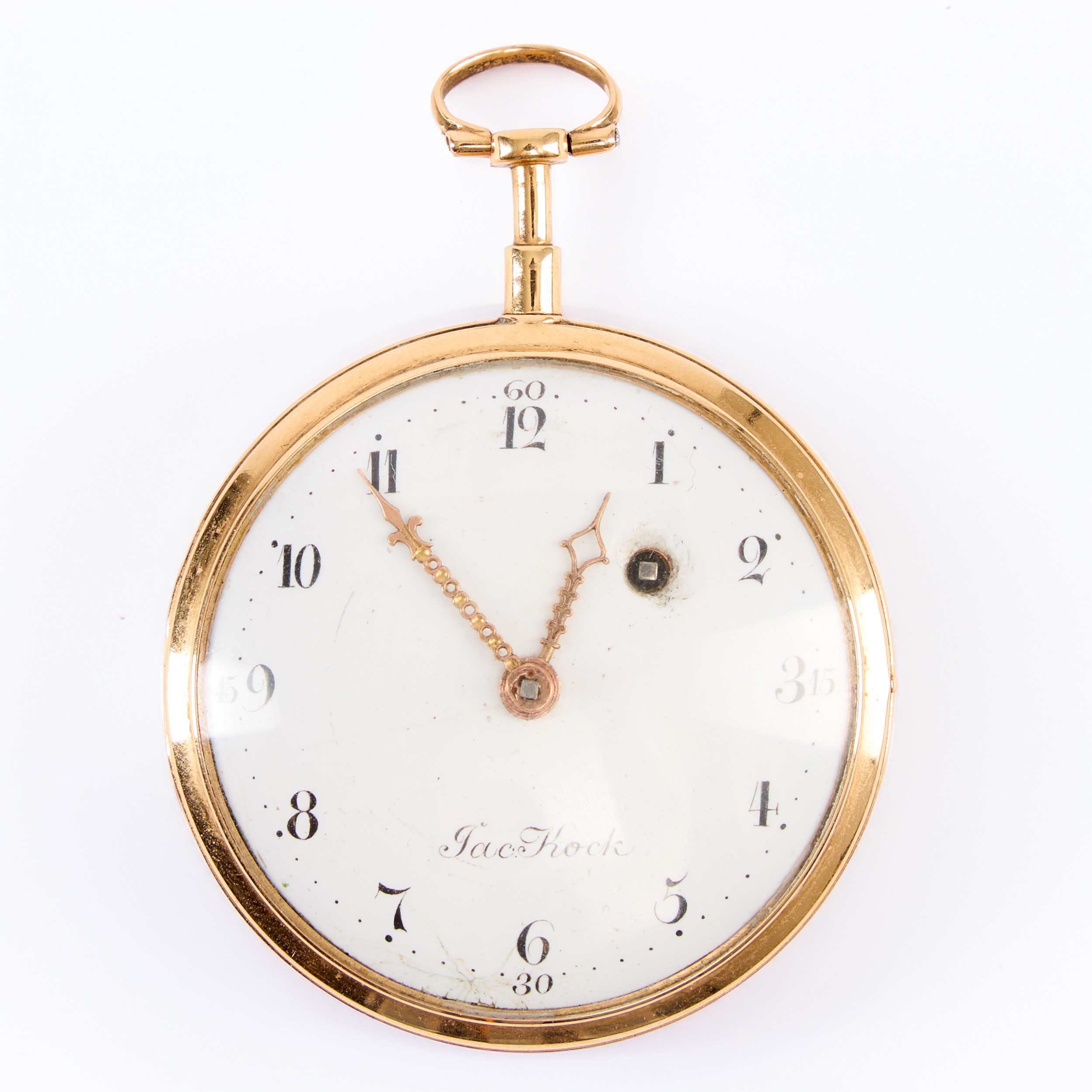 JACOB KOCK (HOVURMAKARE, VERKSAM I STOCKHOLM 1762-1803). Fickur, guld 18K.