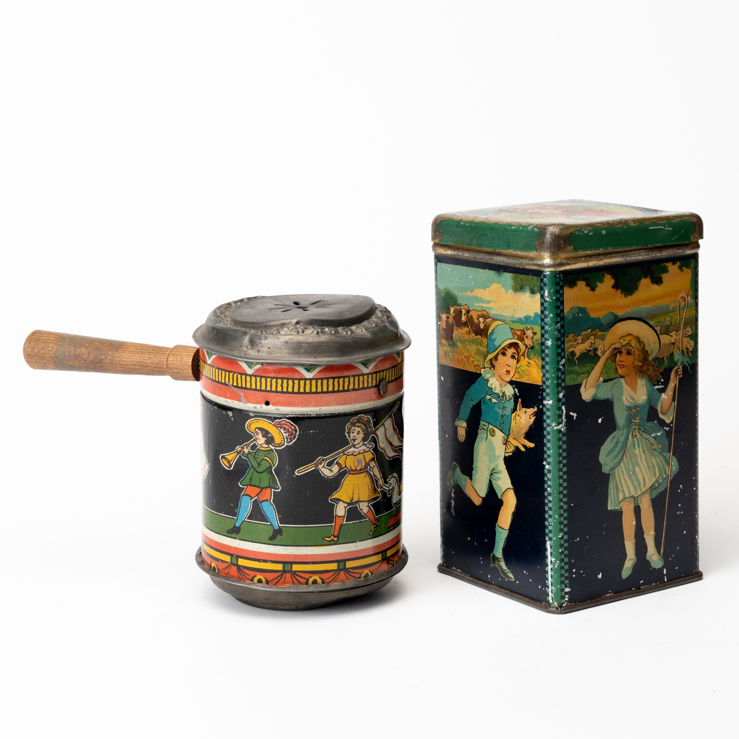 BURK och SKRAMLA litograferad plåt. Tyskland sekelskifte 1800-1900.