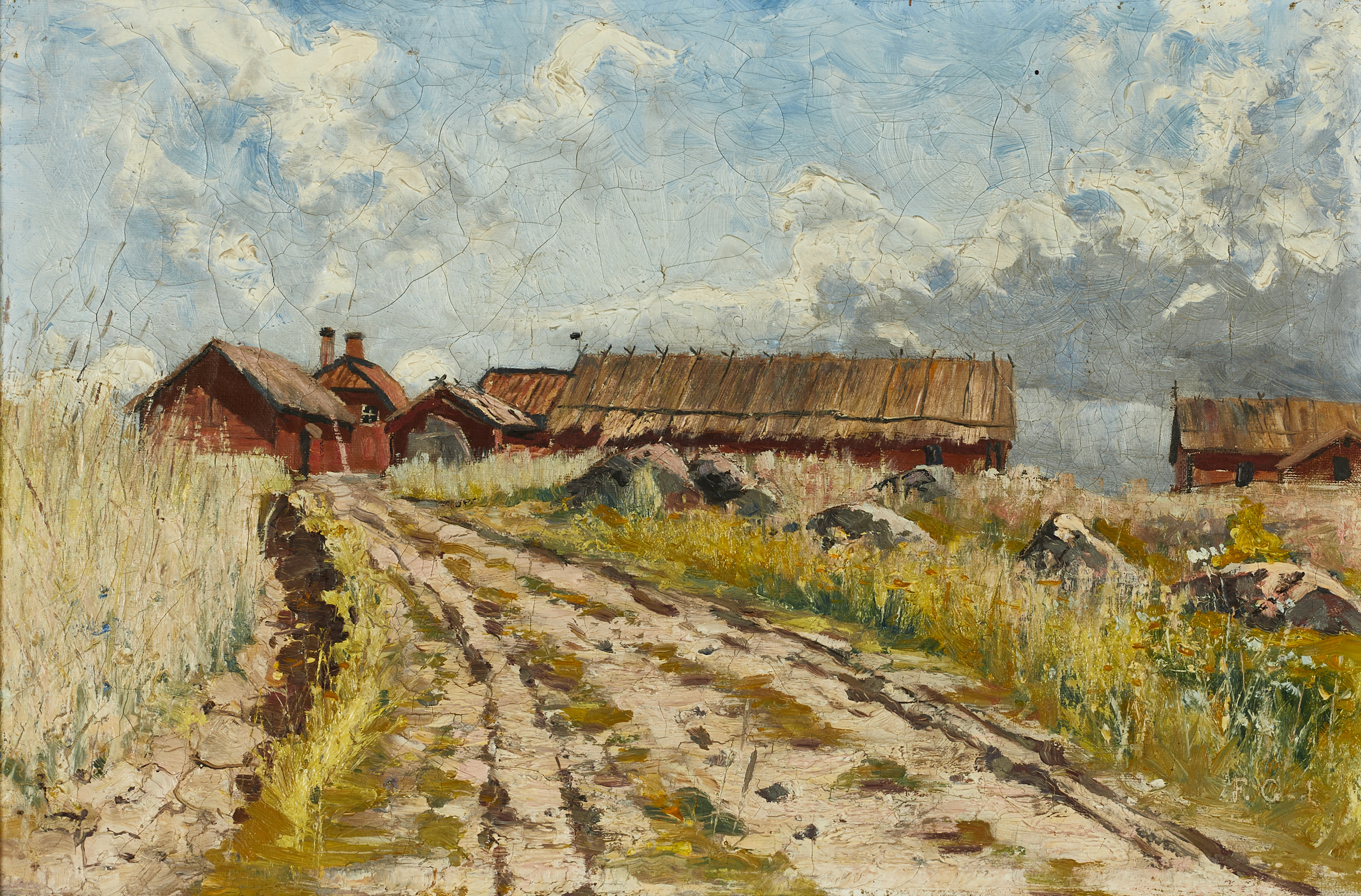 OIDENTIFIERAD KONSTNÄR, omkring 1900, signerad F G-d, olja på duk.