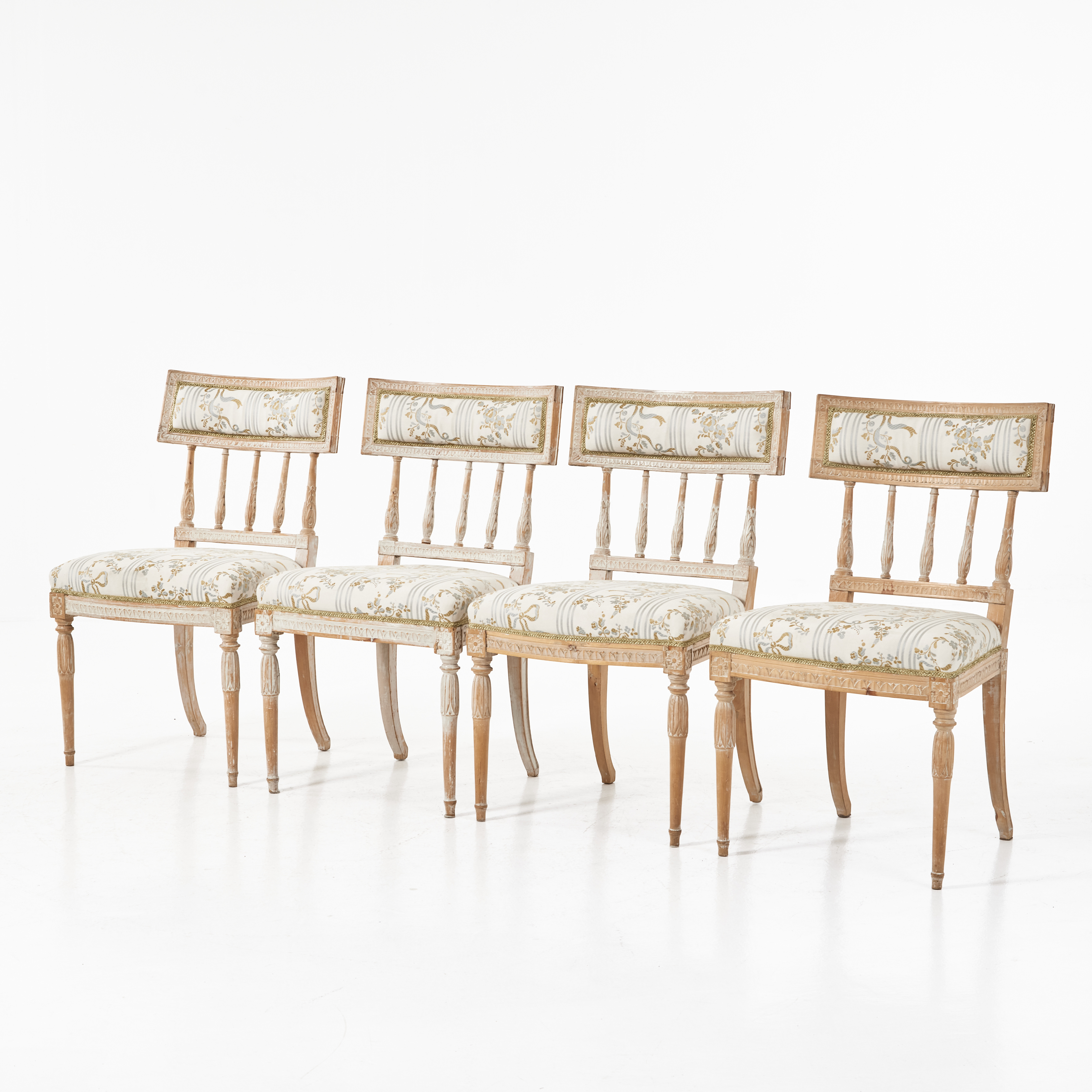 STOLAR 4 st, sengustavianska, stockholmsarbeten, Erik Öhrmark (mästare i Stockholm 1777-1813).