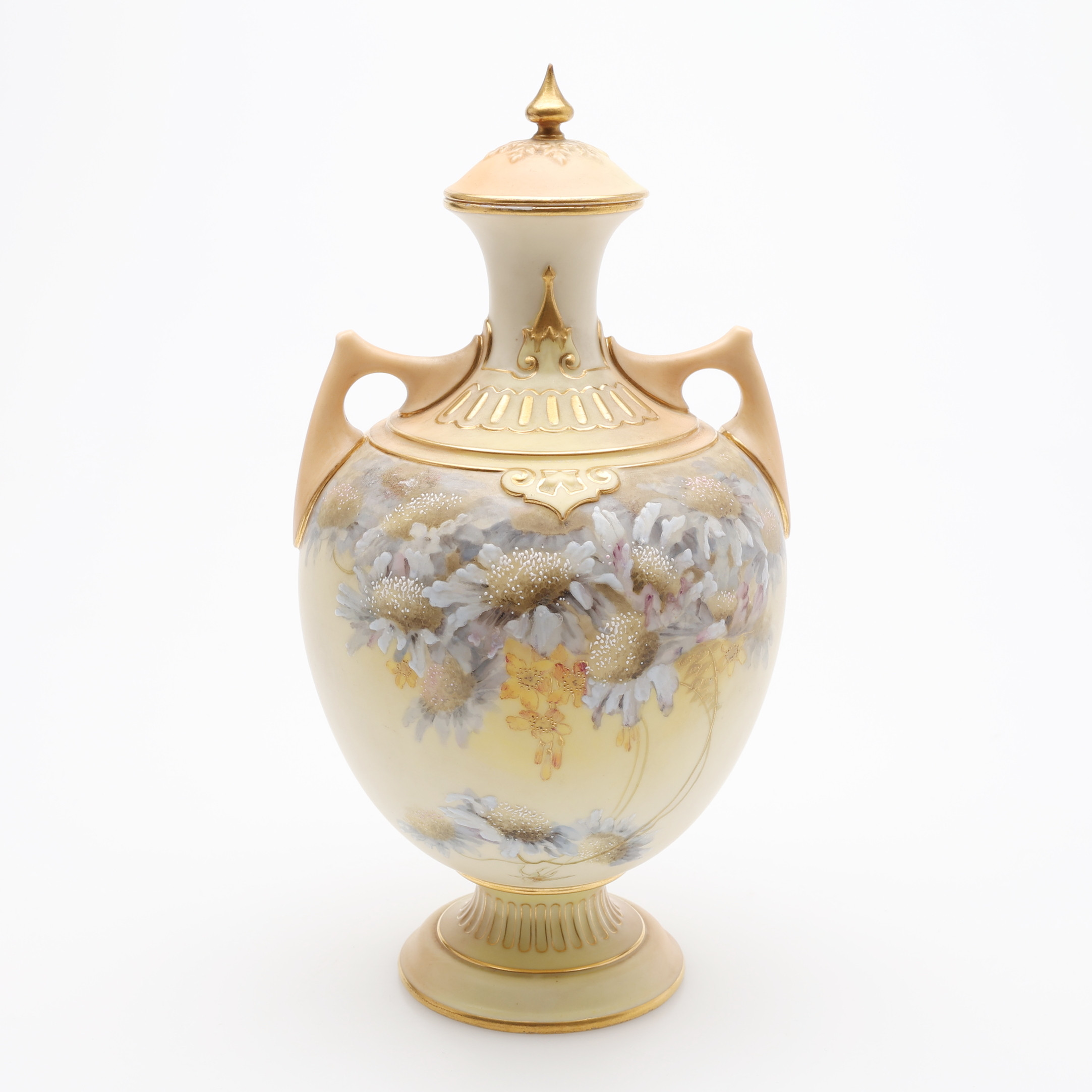 URNA MED LOCK, PORSLIN, ROYAL WORCESTER, 1895.