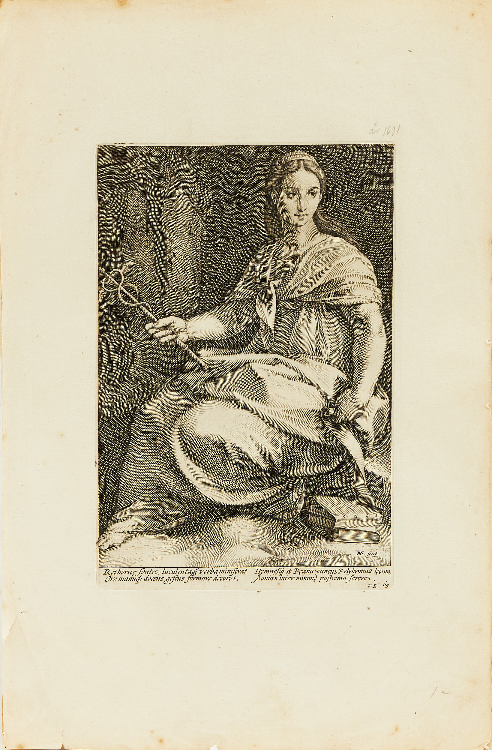 HENDRIK GOLTZIUS (THE NETHERLANDS 1558-1617). "The Nine Muses".