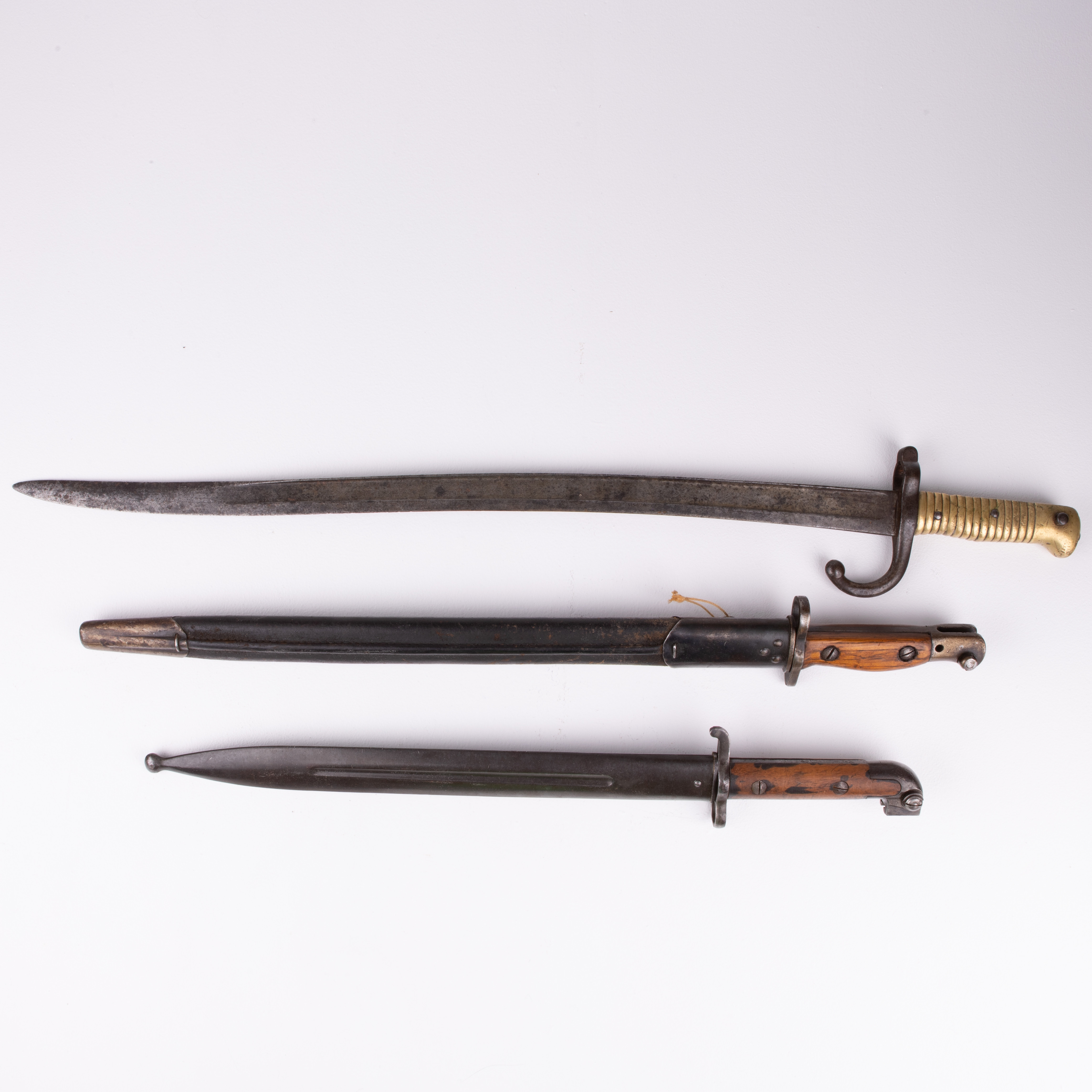 BAJONETTER, 3 st, m/1914, m/1866, m/1907, Europa, 1800-1900-tal.