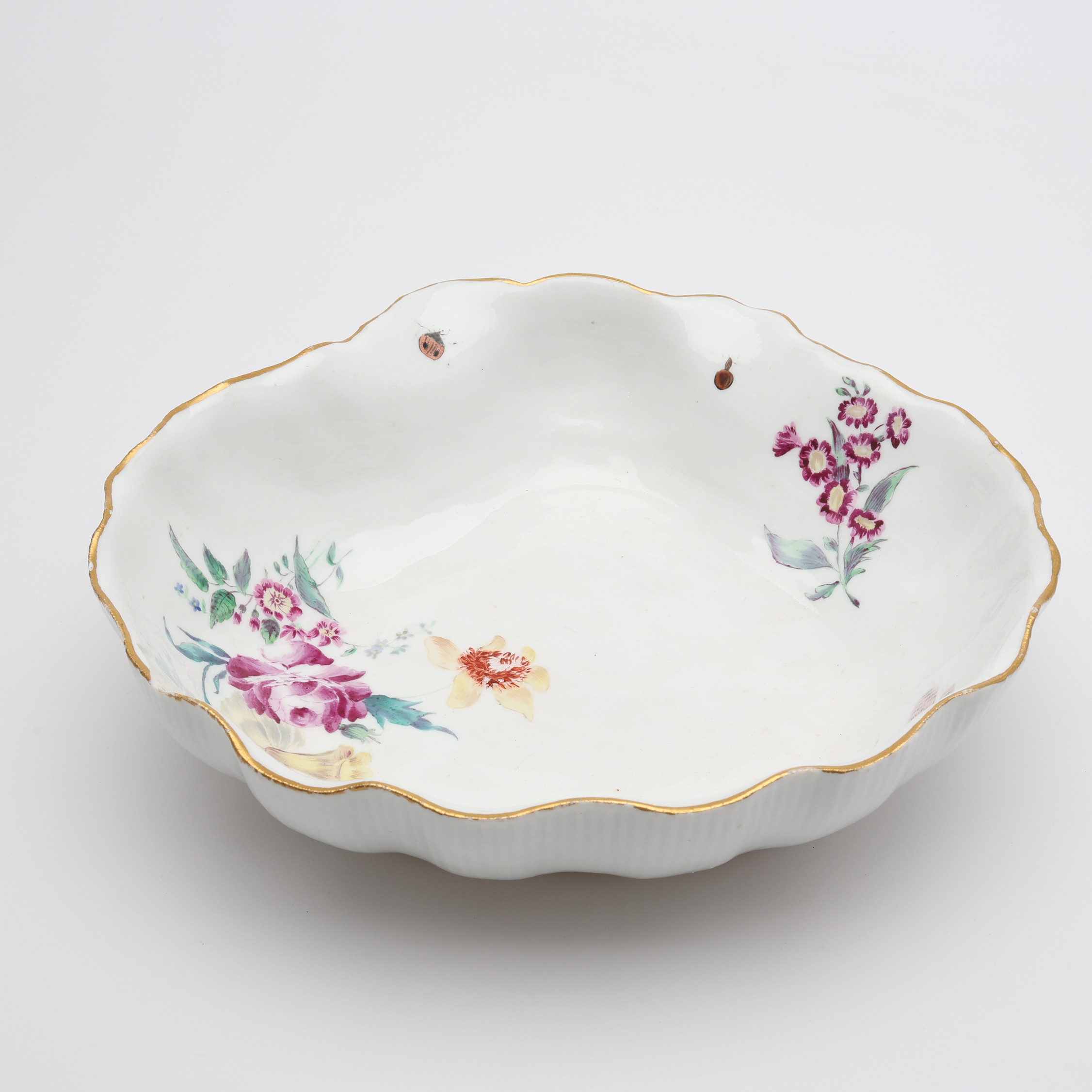 SKÅL, PORSLIN, BERLINER BLOMST, MEISSEN, 1700-TAL.
