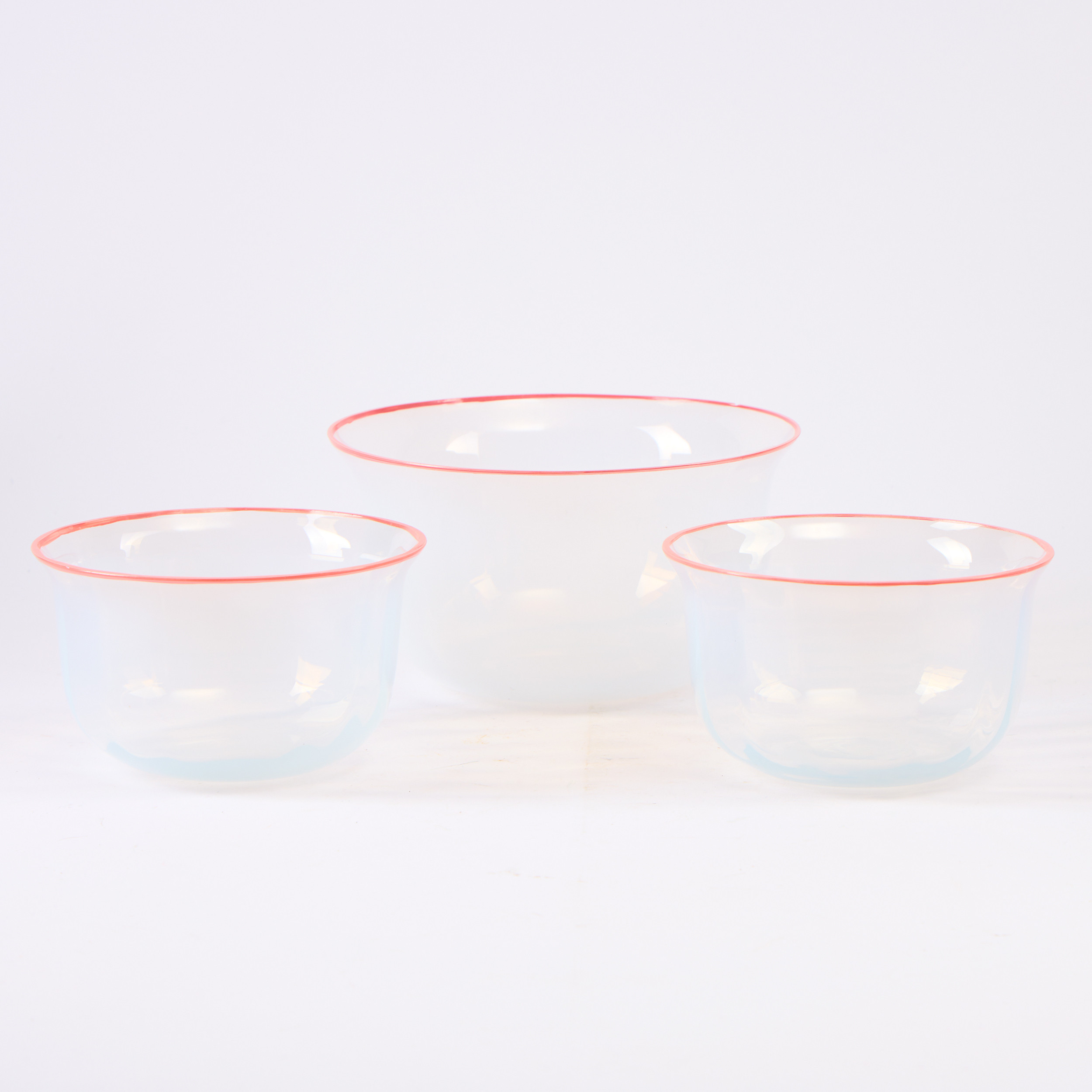 GLASSKÅLAR, 3 stycken.