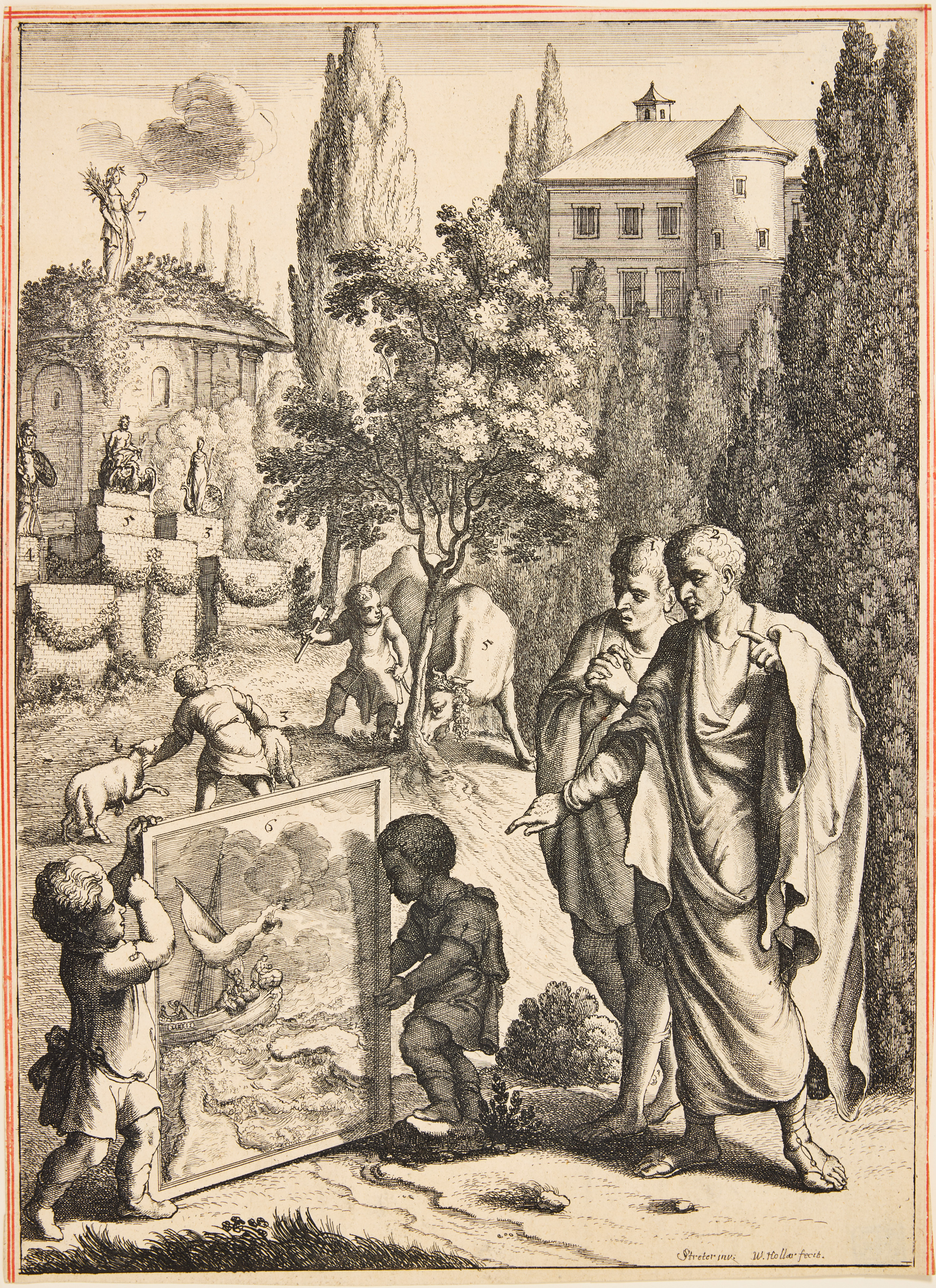 WENZEL HOLLAR (CZECHIA AND ENGLAND 1607-1677). "Catullus Saved from Shipwreck".