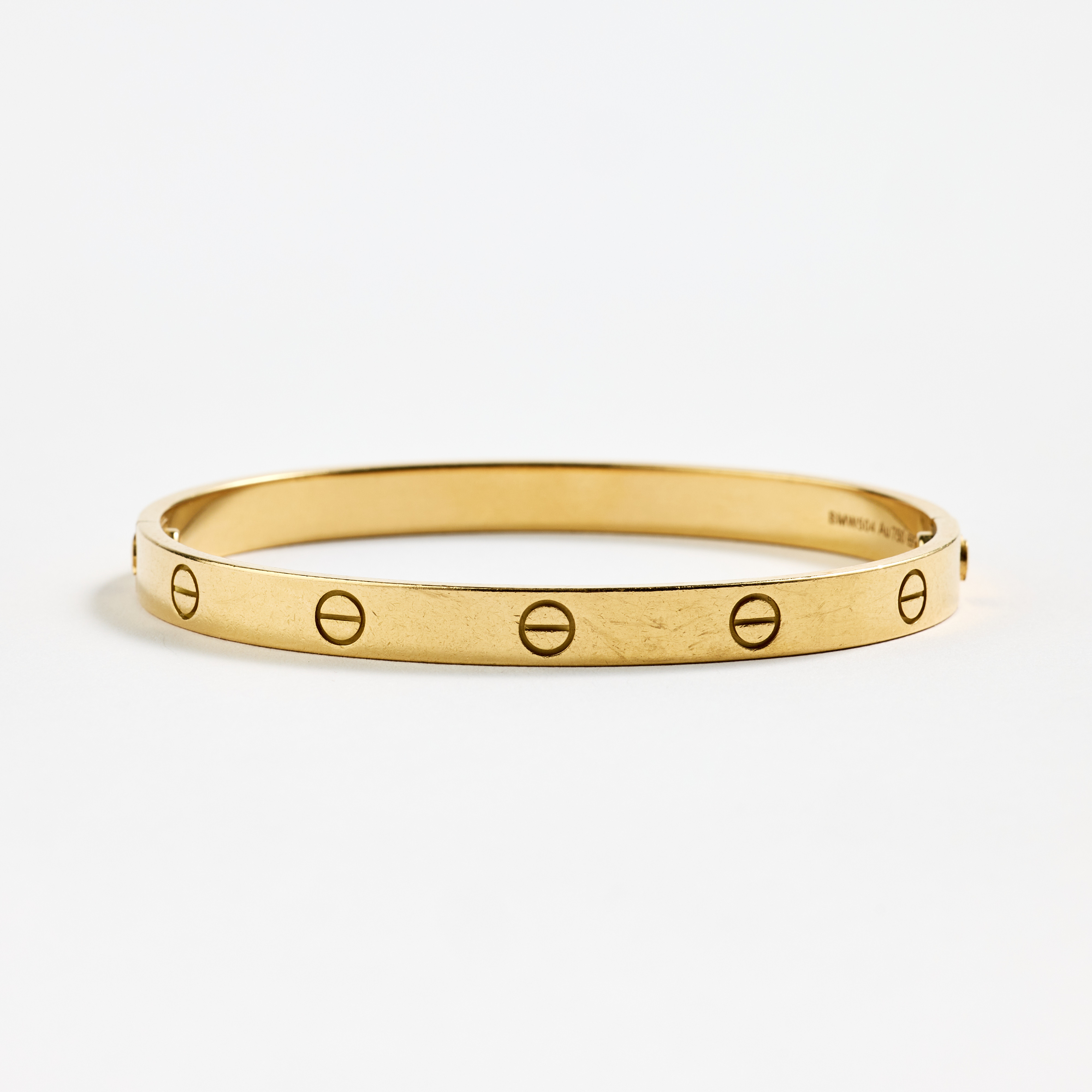 CARTIER. Armring. ”Love Bracelet”. 18K guld. Paris, schweizisk- och europeisk kontrollstämpel.