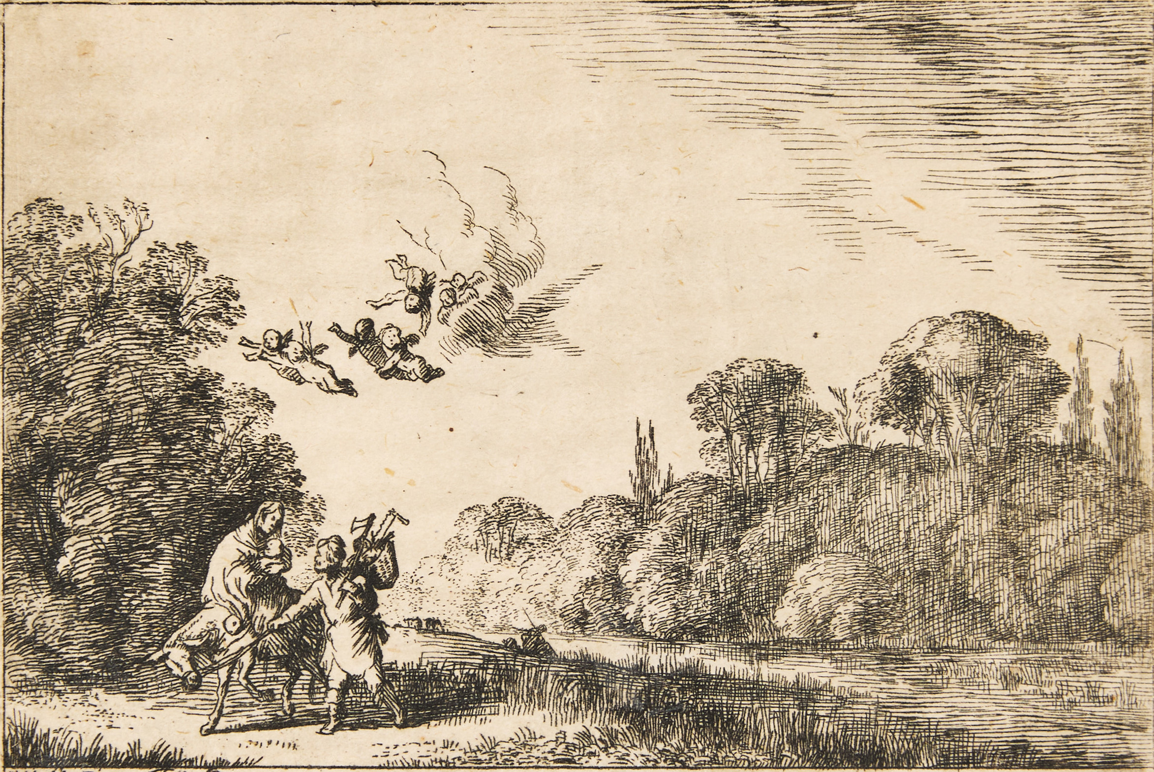 JOHANN WILHELM BAUR (GERMANY 1607-1642). "The Flight into Egypt".