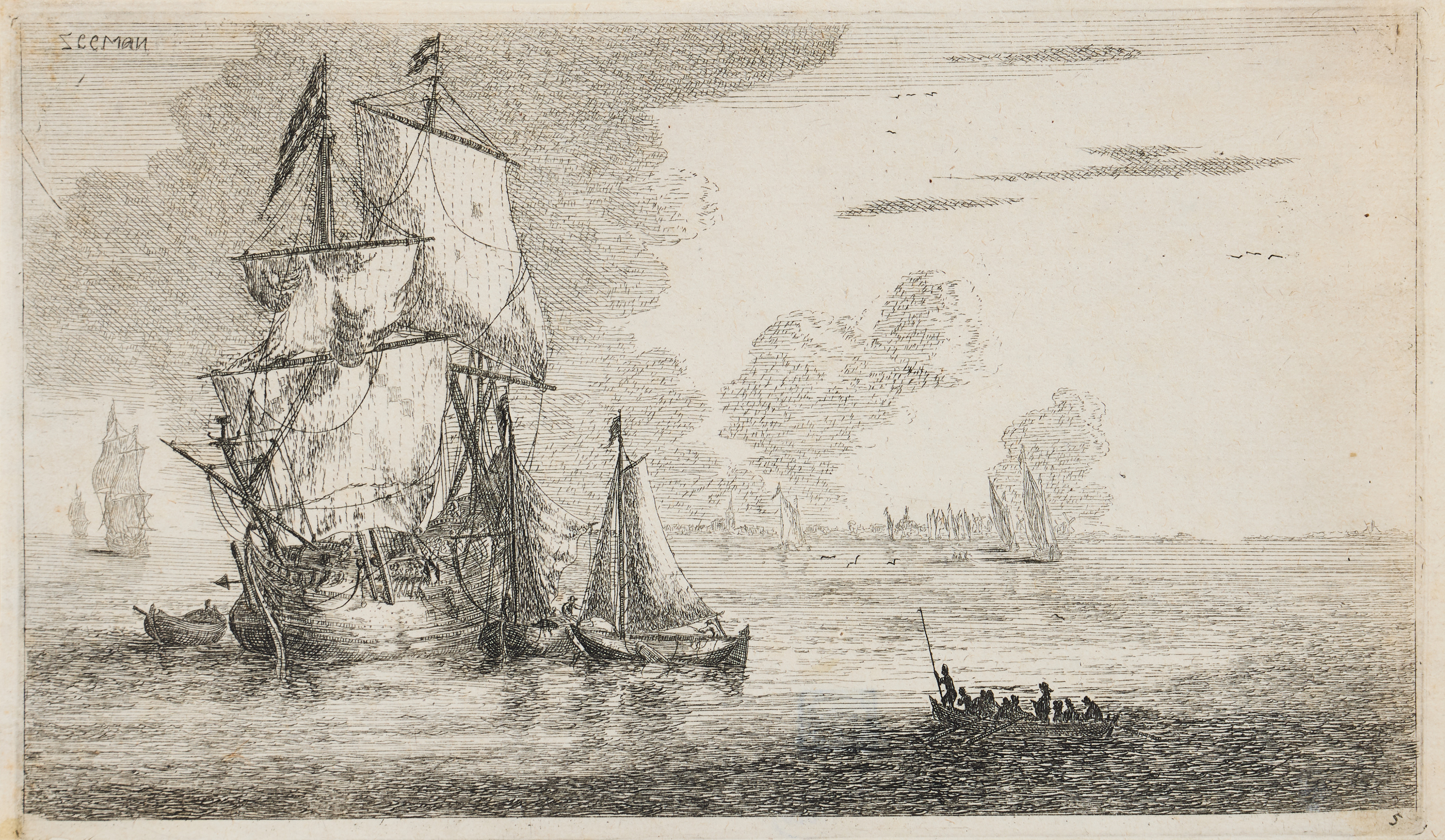RENIER NOOMS (THE NETHERLANDS 1623-1667), CALLED ZEEMAN. "A Merchant Ship".