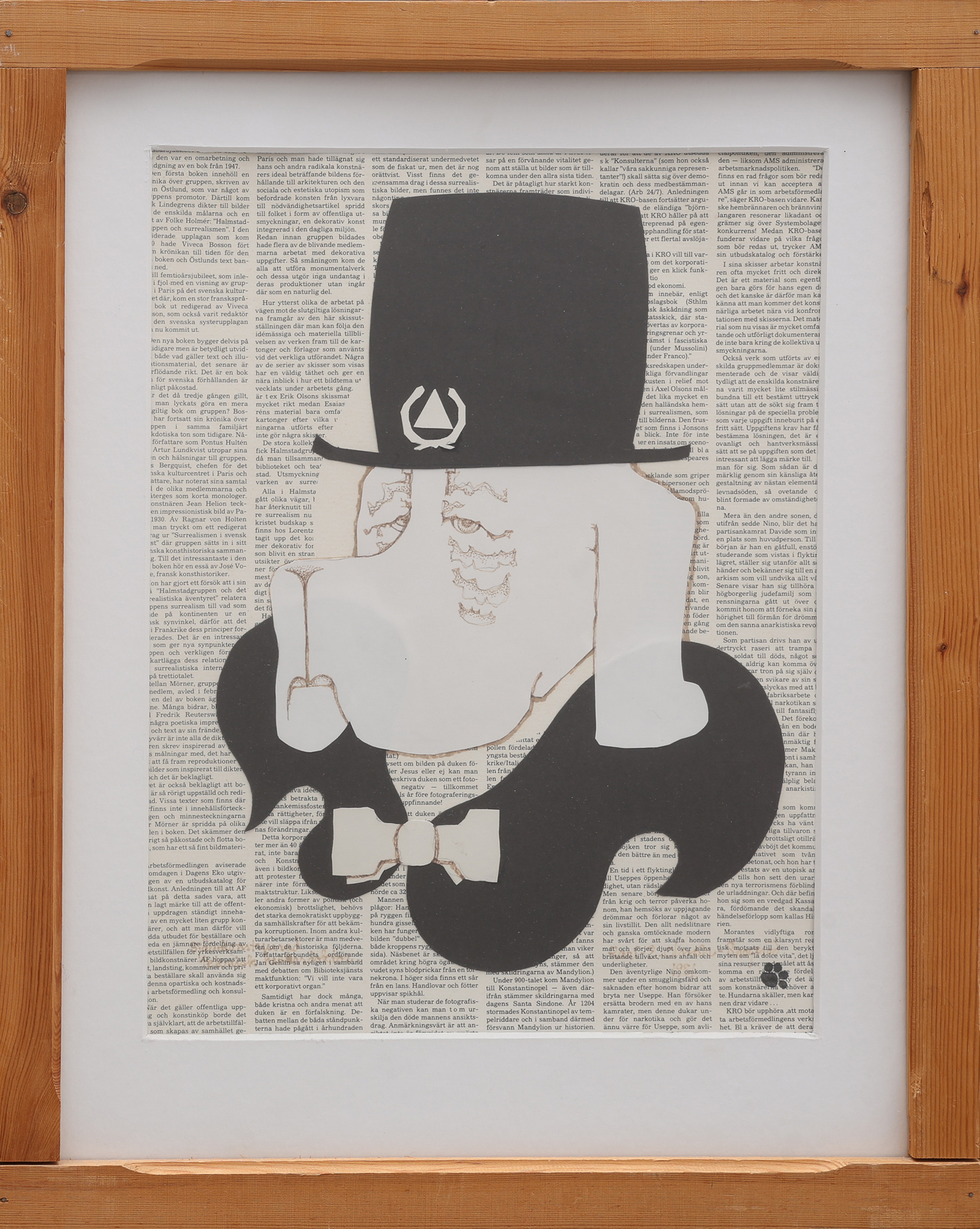 KARL-ERIK OLSSON "SNOGERÖD" 1927-1995. BLANDTEKNIK OCH COLLAGE PÅ PAPPER, OTYDLIG TITEL, SIGNERAD OCH DATERAD 1986.