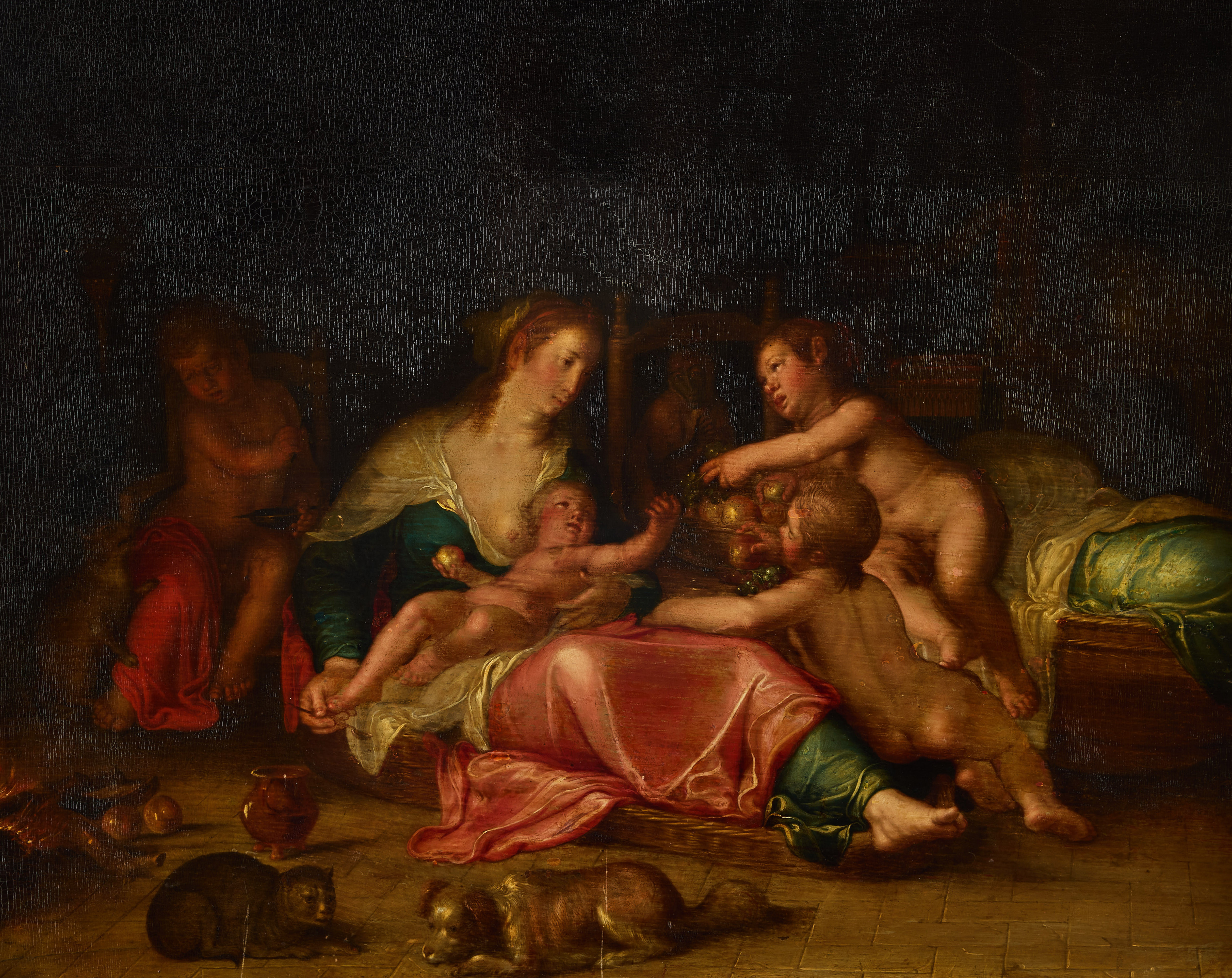DUTCH SCHOOL, CA. 1600. Studio of Joachim Wtewael (Utrecht 1566-1638). Caritas (Charity).