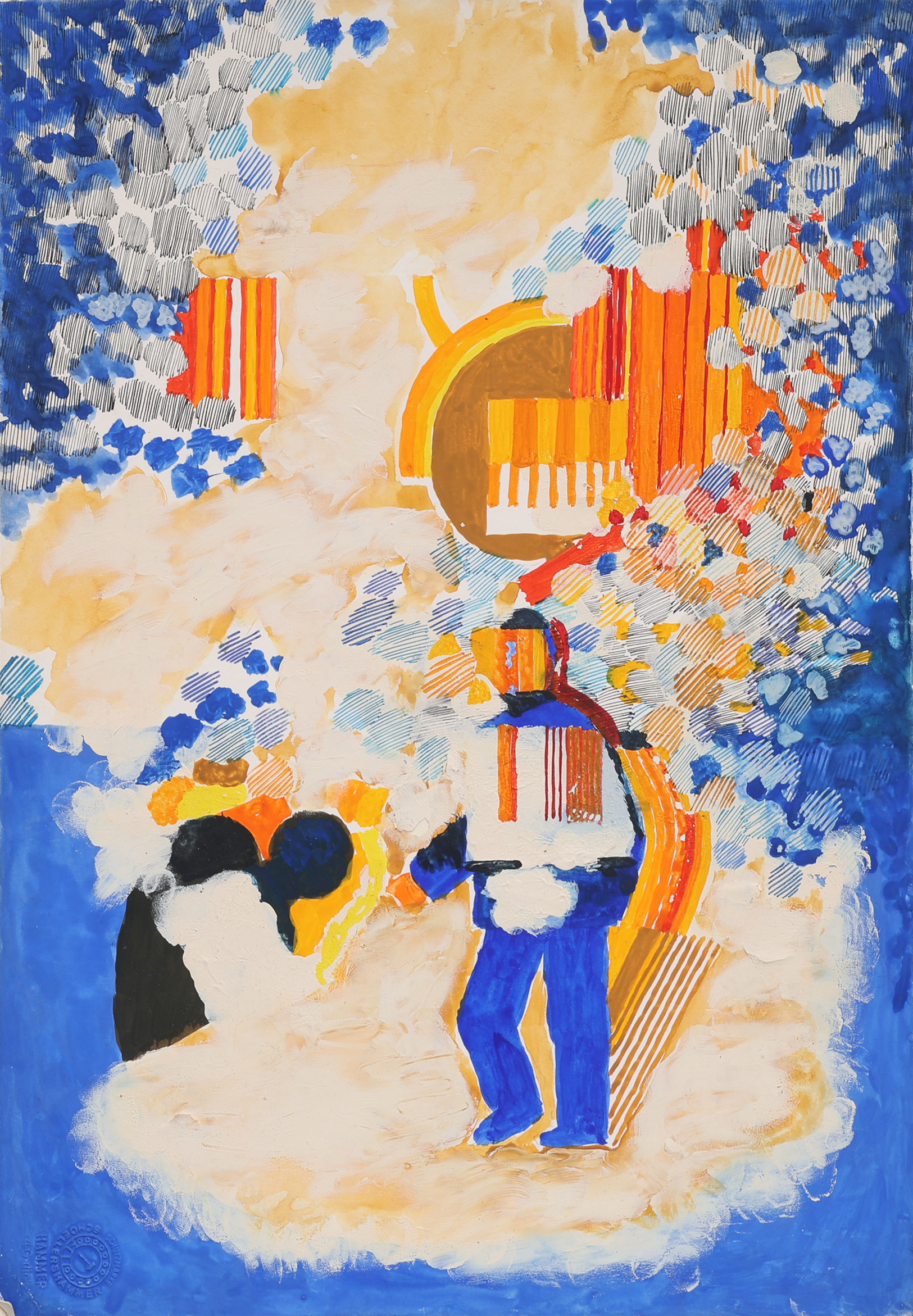 KARL-ERIK OLSSON "SNOGERÖD" 1927-1995. BLANDTEKNIK PÅ PAPPER, OSIGNERAD.