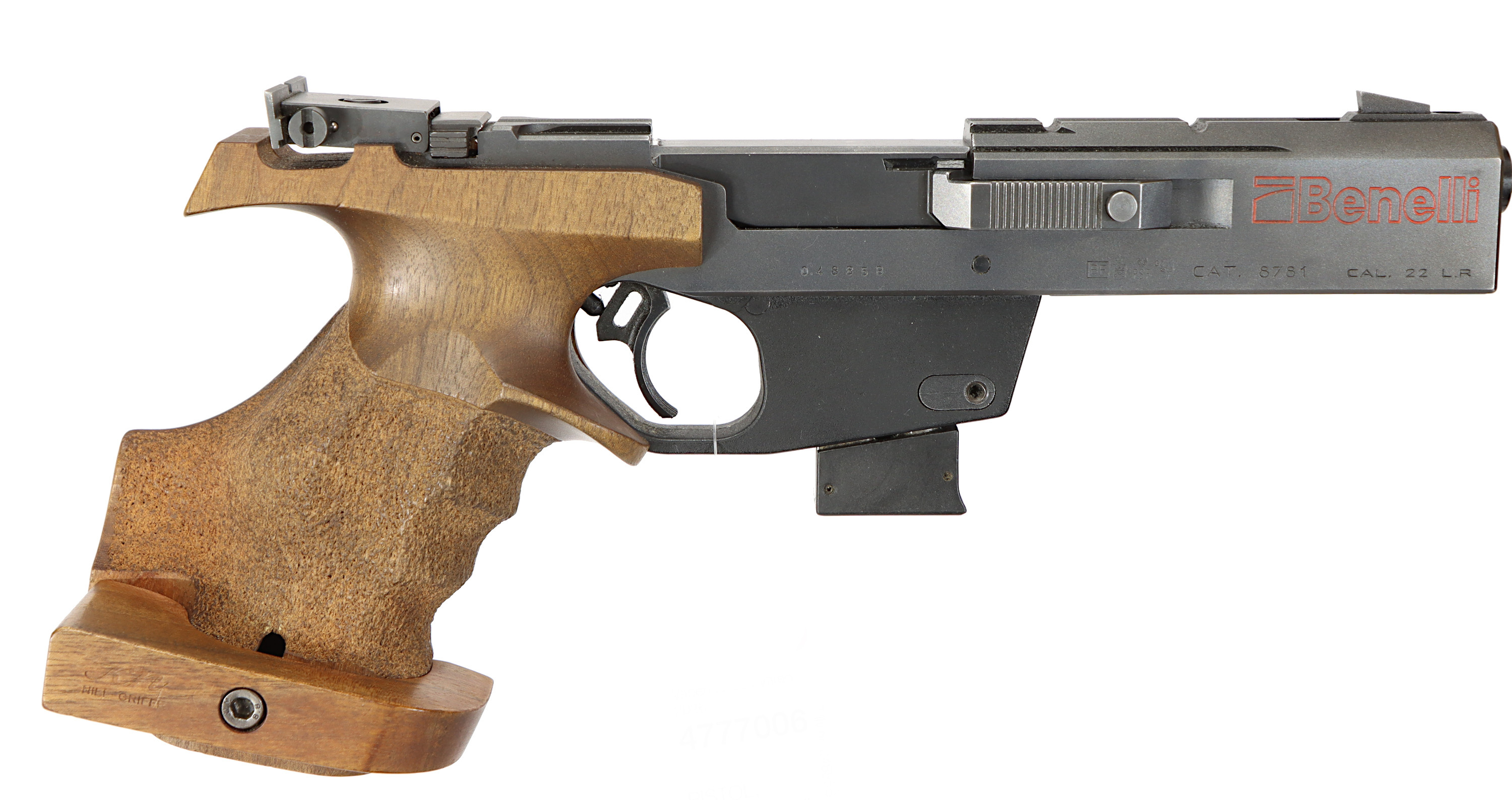 PISTOL, fabrikat Benelli, modell MP95E, kaliber .22lr, tillv.nr 04885B, se-nr SE0151263.