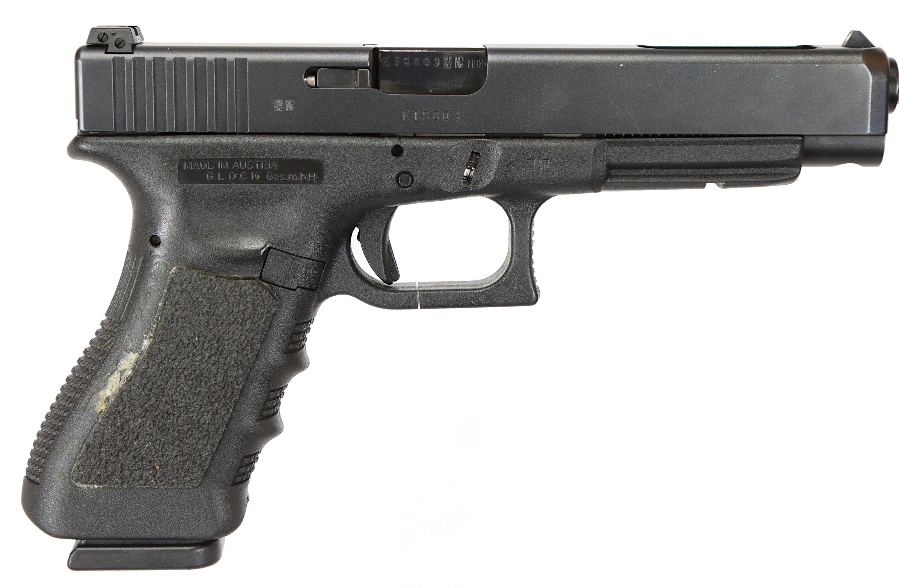 PISTOL, fabrikat Glock, modell 34, kaliber 9x19, tillv.nr ETS803, se-nr SE2126241.