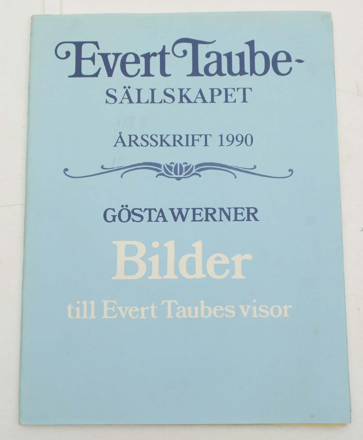 WERNER, GÖSTA. Bilder till Evert Taubes visor. med två originallitografier.