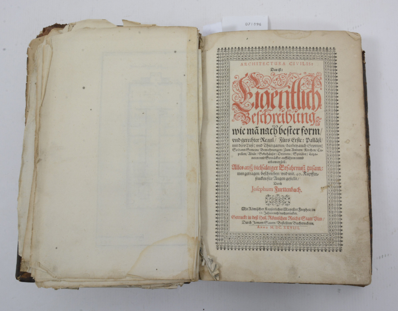 FURTTENBACH J. Architectura civilis 1628. + Architectura privata 1641 + Architectura recreationis 1740.