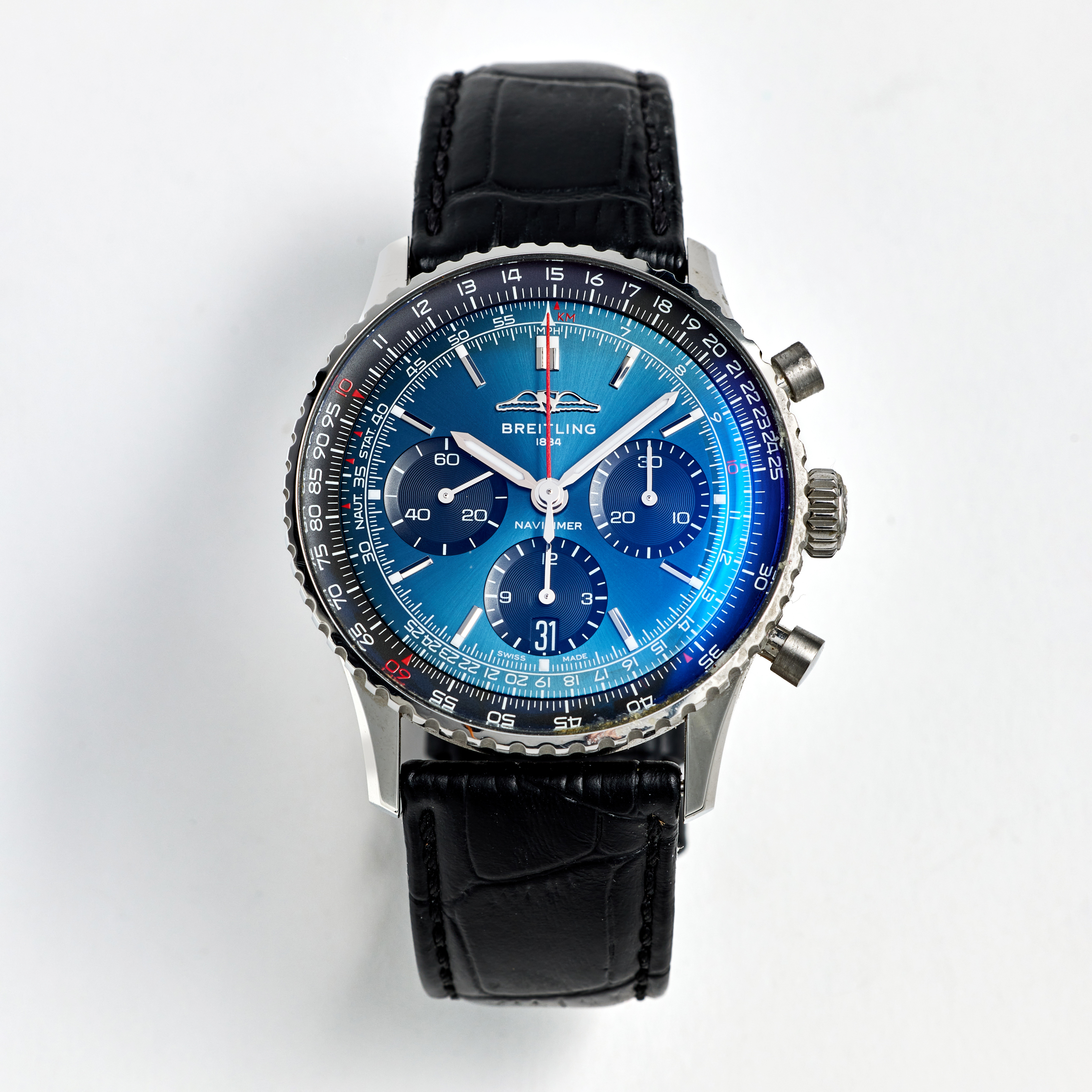 BREITLING, Navitimer B01, kronograf, armbandsur, 41 mm, stål, certifikat, maj 2022.