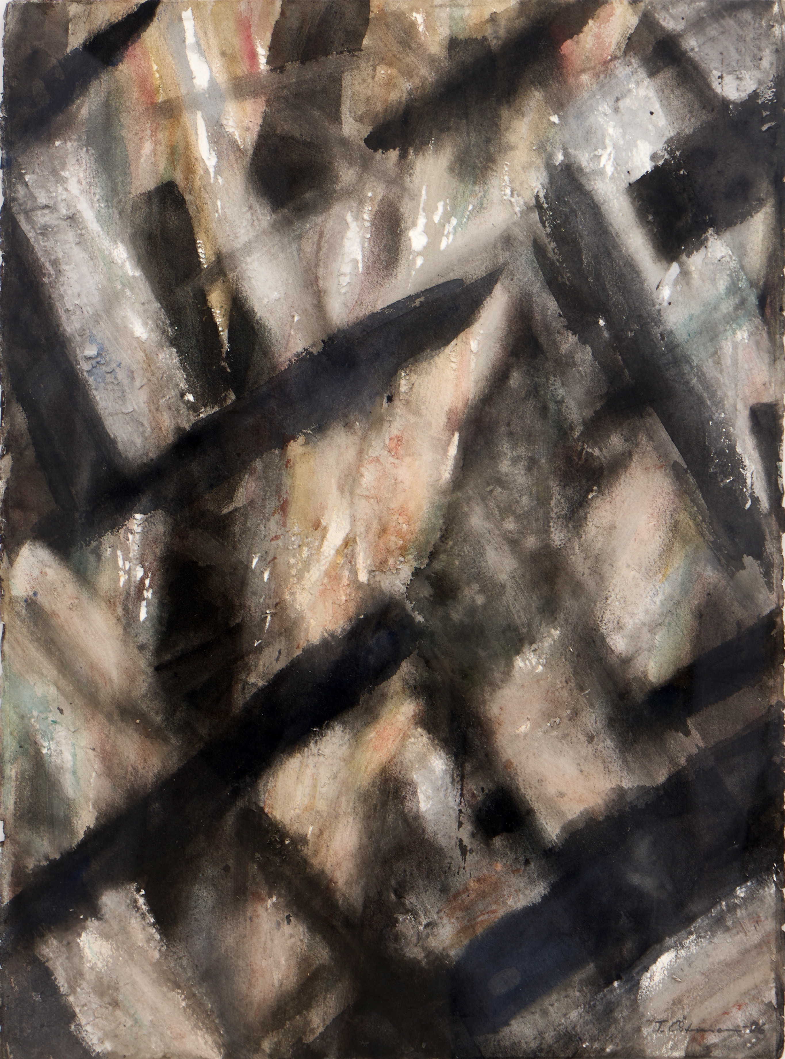 TORBJÖRN ÖSTMAN (FÖDD 1948). "Brand", signerad och daterad T. Östman -86, akvarell blandteknik på papper.