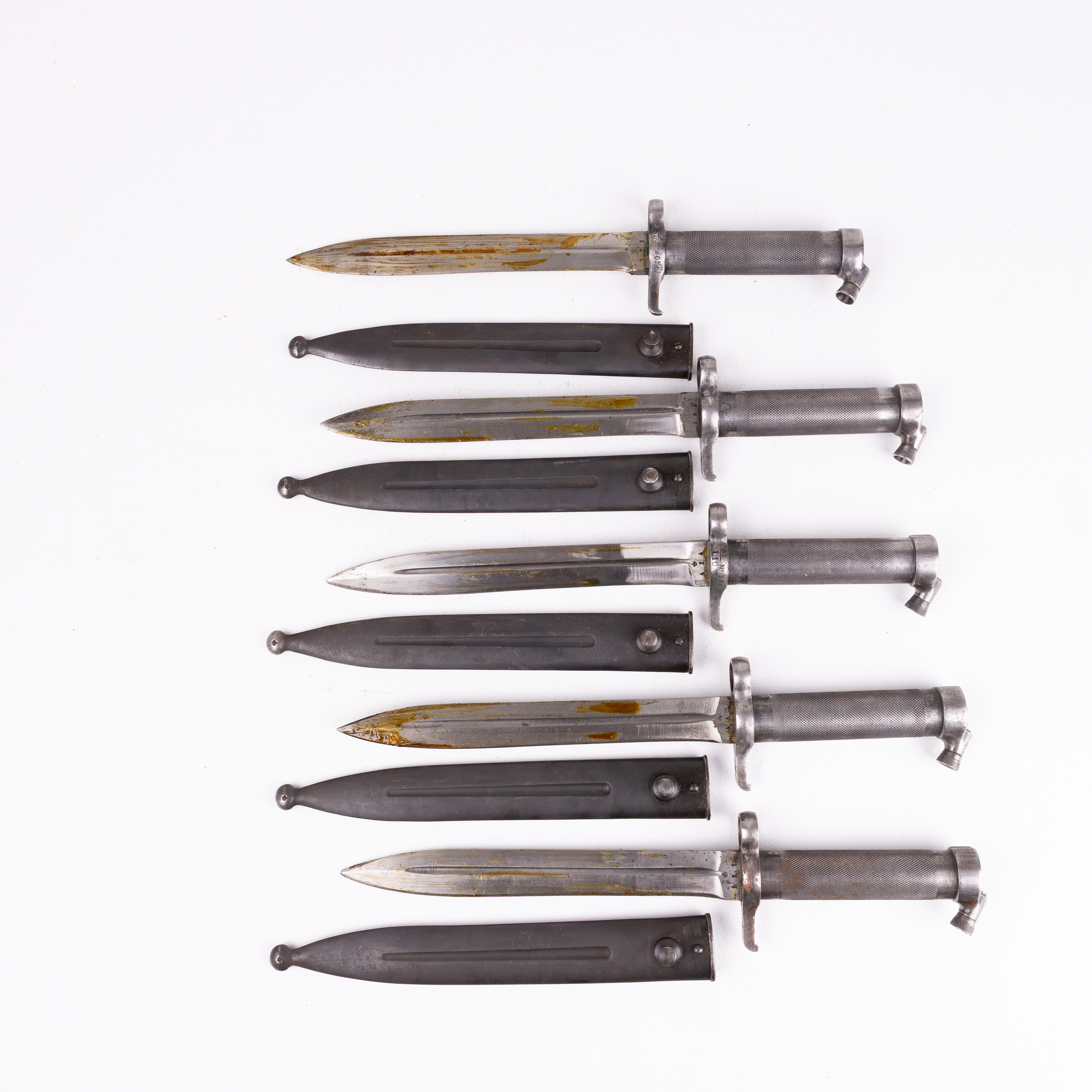 BAJONETTER, 5 st, m/96 mauser, Sverige, 1900-tal.