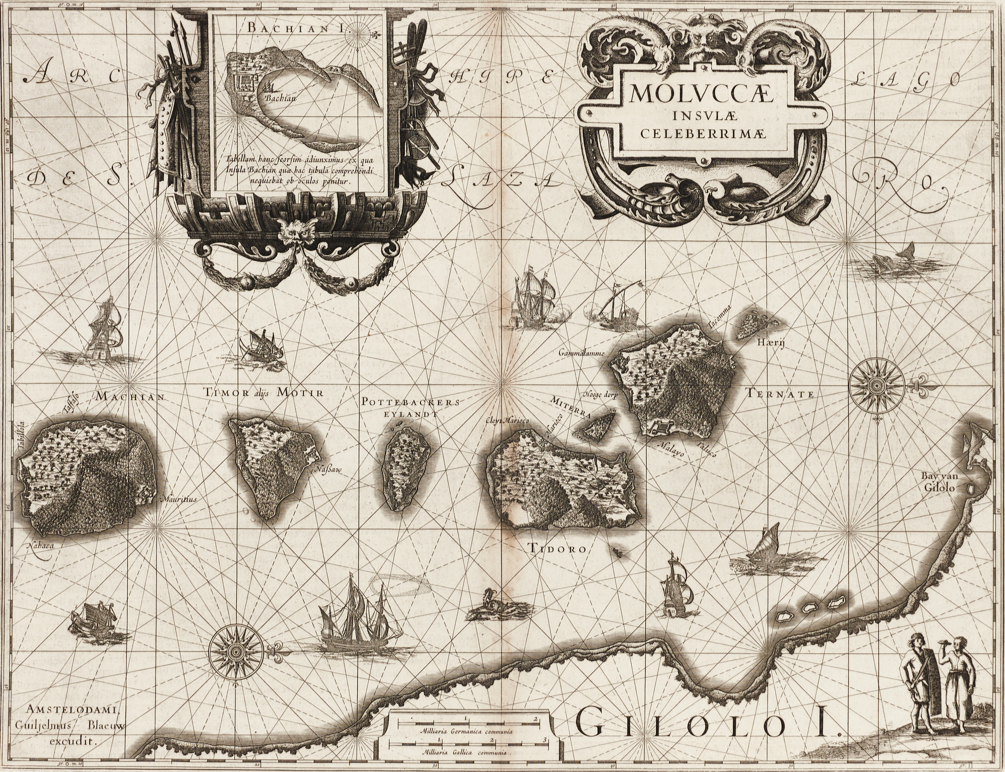 BLAEU, Moluccæ Insulæ Celeberrimæ, ca 1640-55.