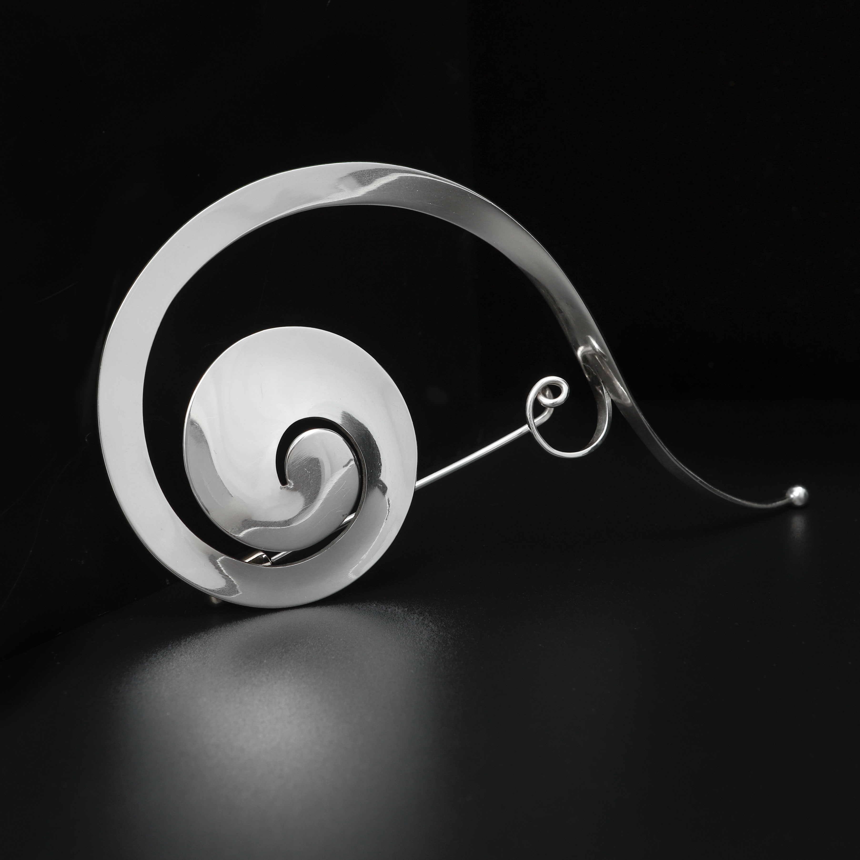 VIVIANNA TORUN BÜLOW-HÜBE. Brosch, no 392, silver, Georg Jensen.