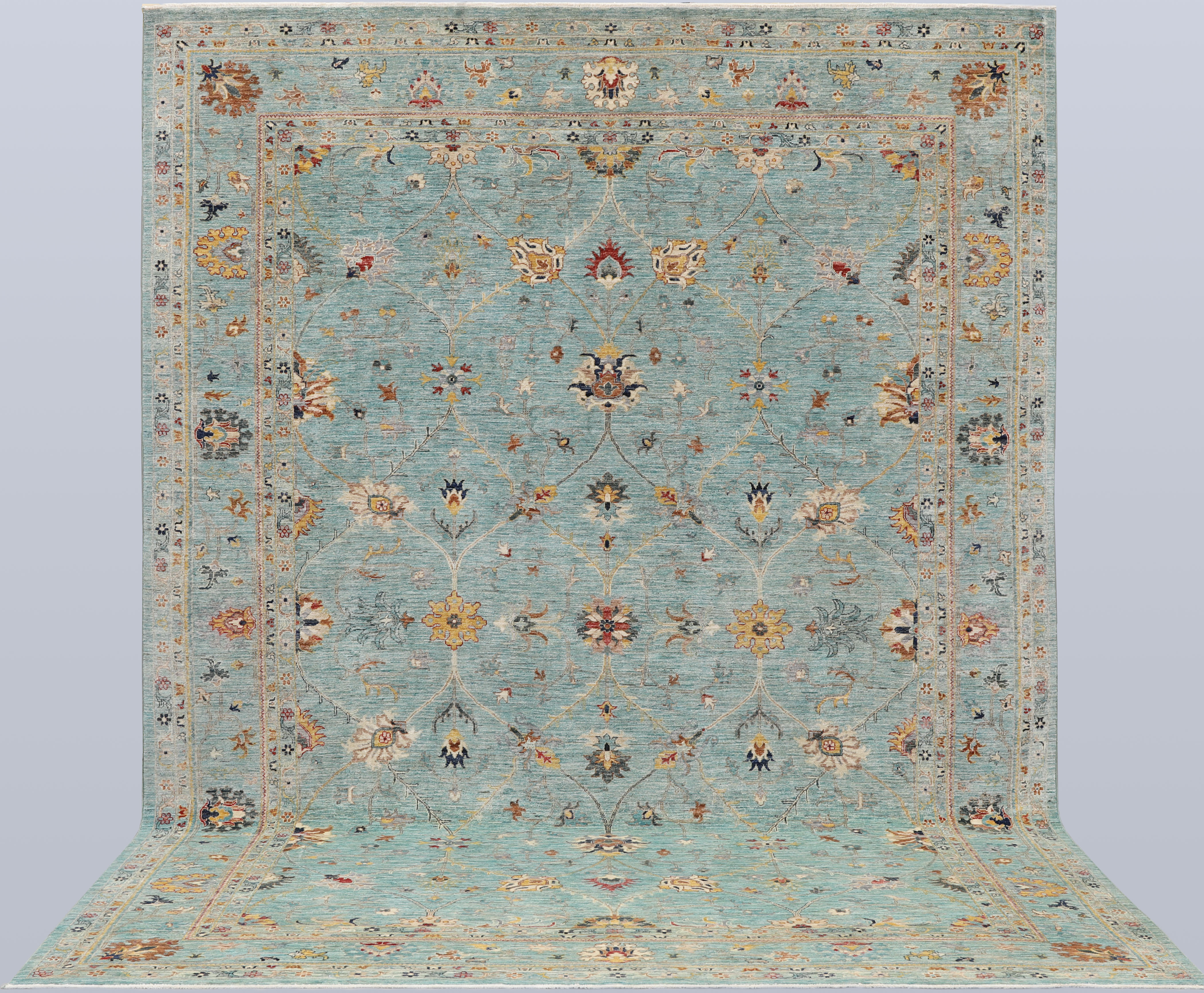 ORIENTMATTA. Zigler design s.k Mamluk ca 500.000 knutar / kvm, 367 x 274 cm.