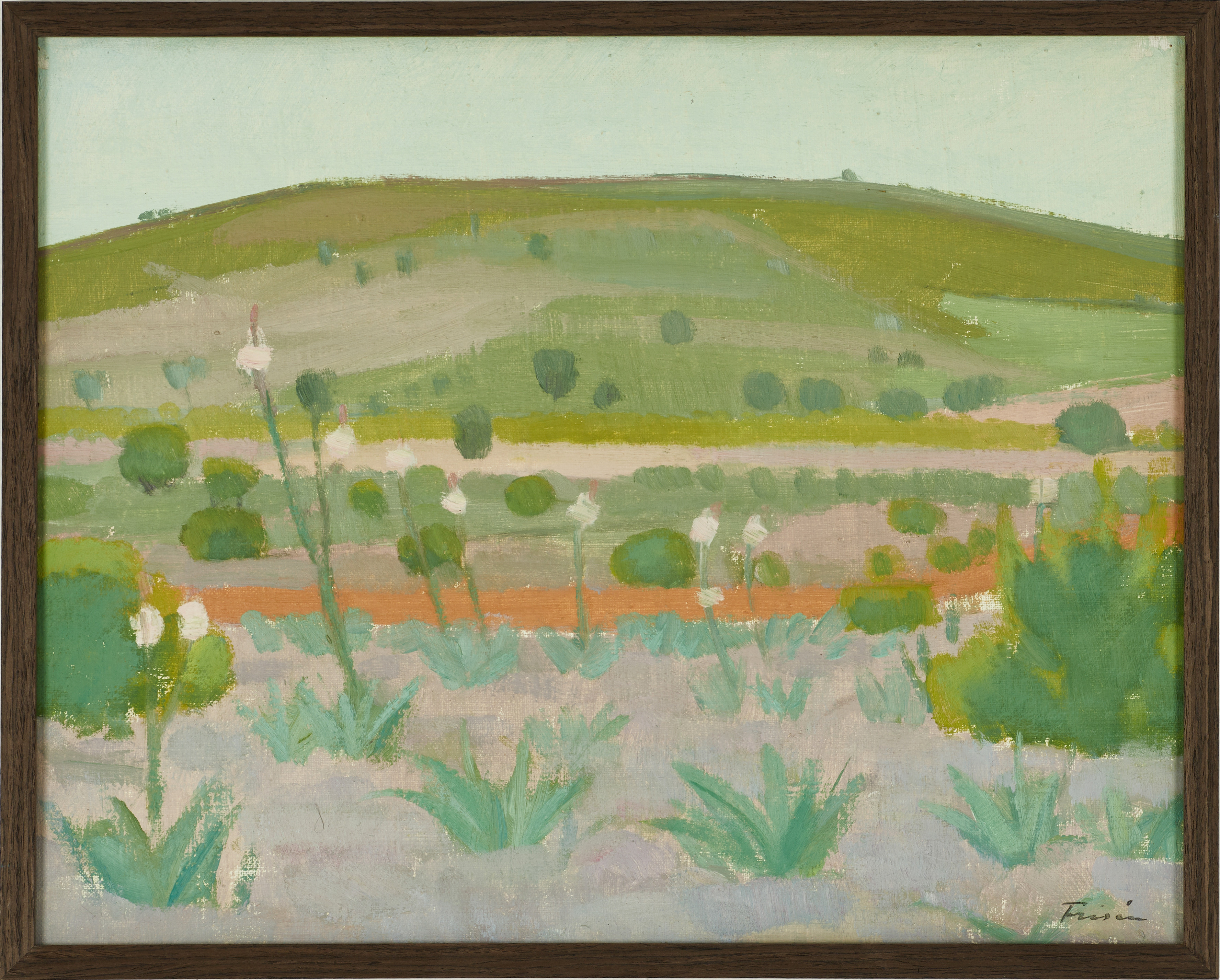 VERA FRISÉN (Sverige, 1910-1990), Växter i öppet fält, signerad, olja på duk.