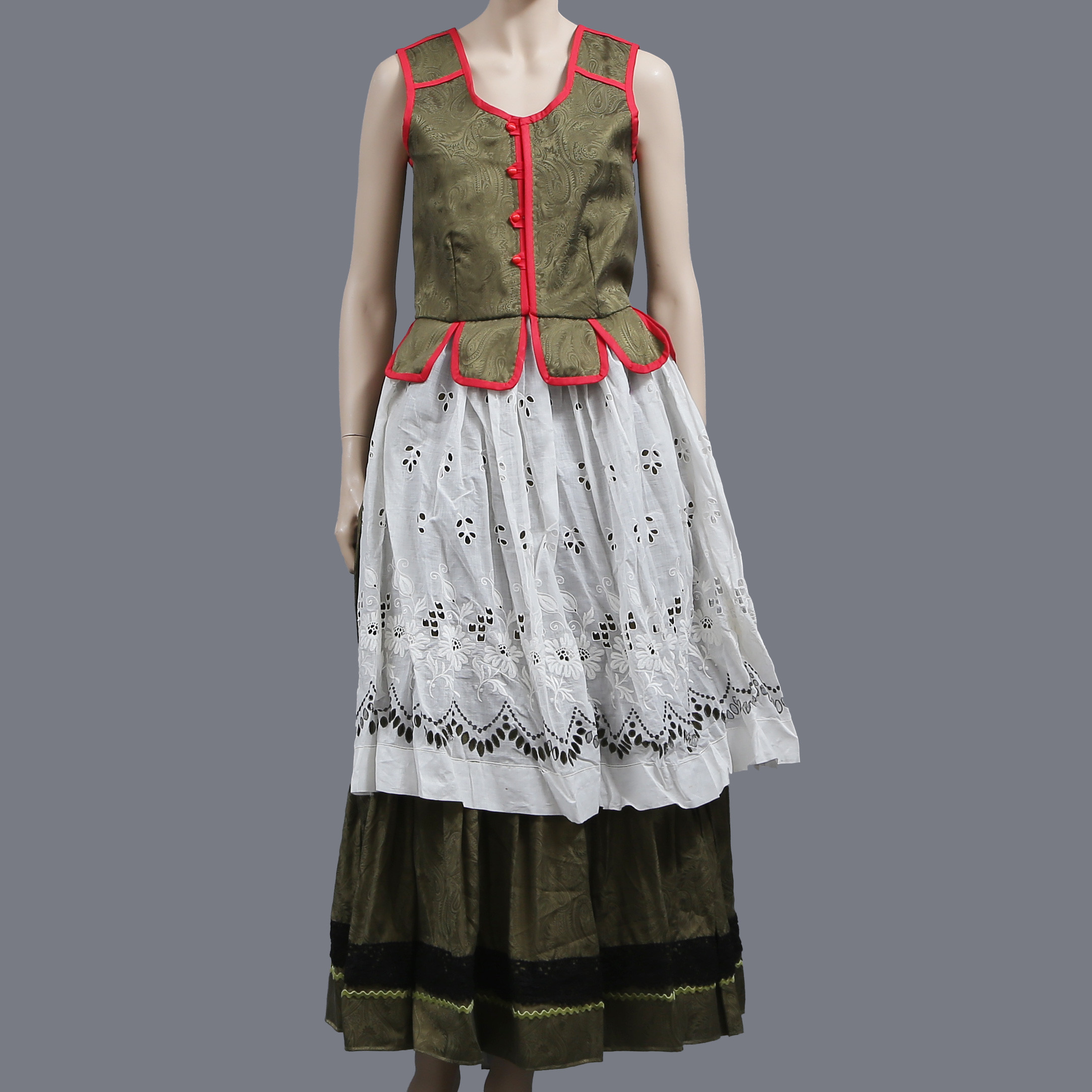 TRADITIONELL FOLKDRÄKT, WILANOW POLEN, 1900-TAL.