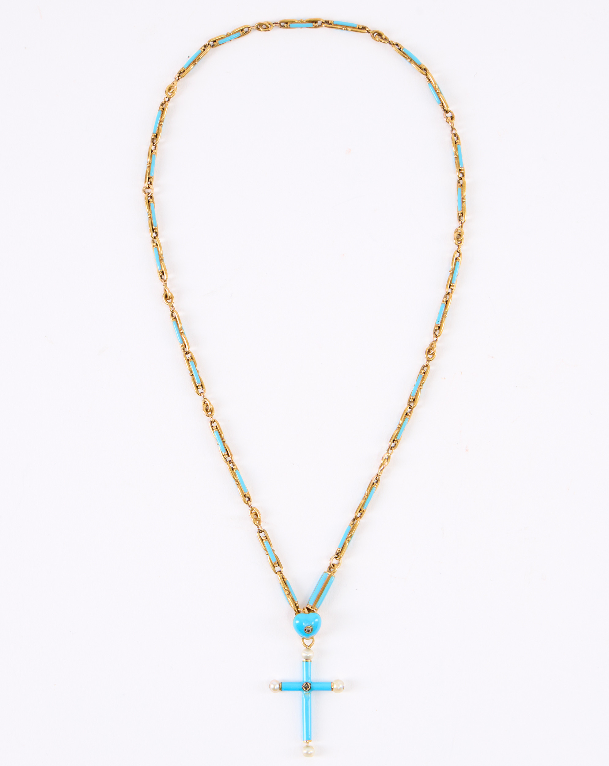 COLLIER. 1800-talets senare del, guld ca 14K.