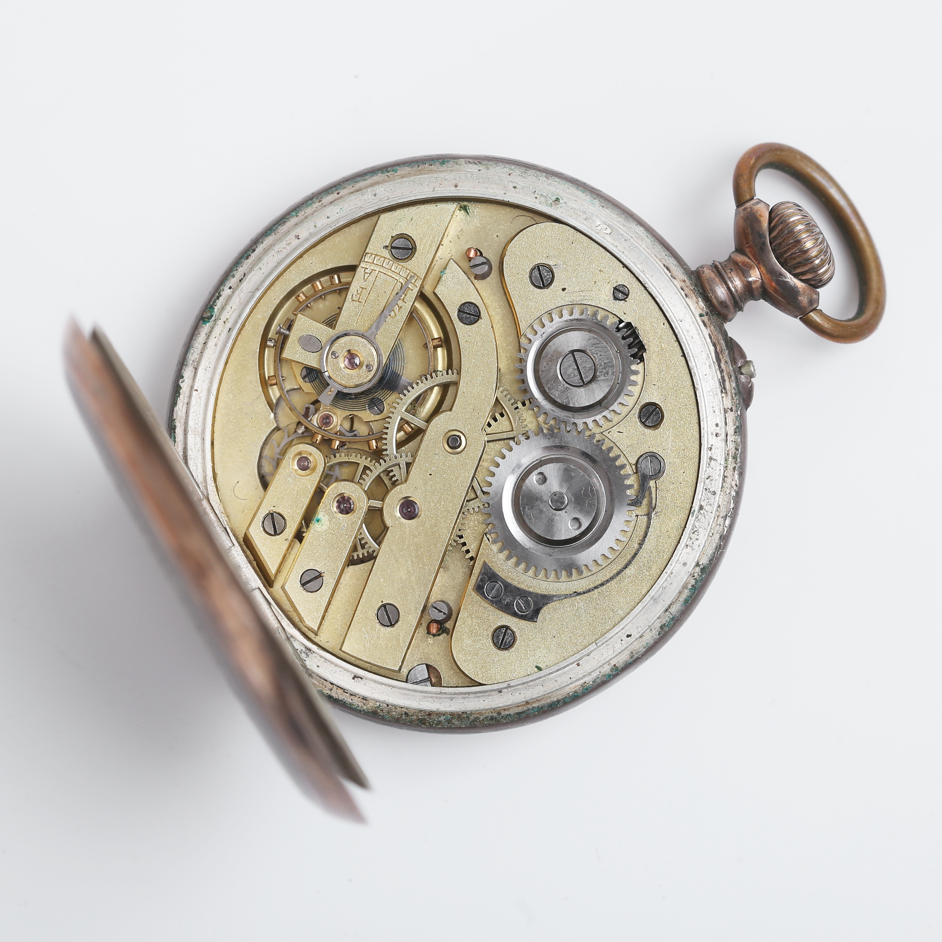 Images for 4788058. POCKET WATCH, 24-hour, outer. and silver inner case ...